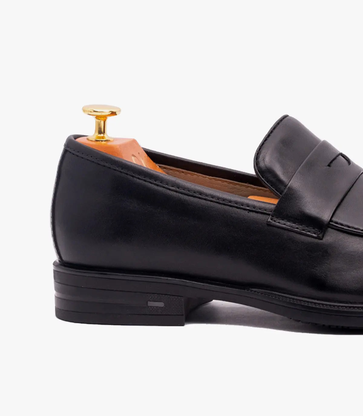 Mocassin Penny Loafer en Cuir, Noir CL2001 Celeno