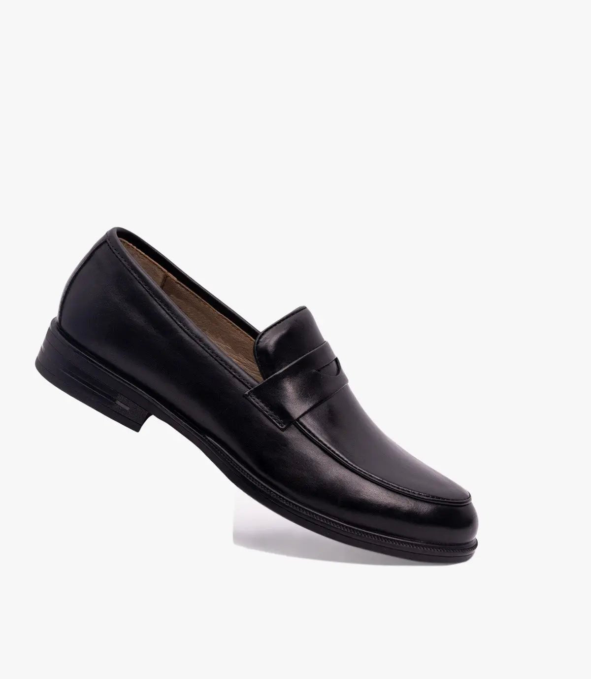 Mocassin Penny Loafer en Cuir, Noir CL2001 Celeno