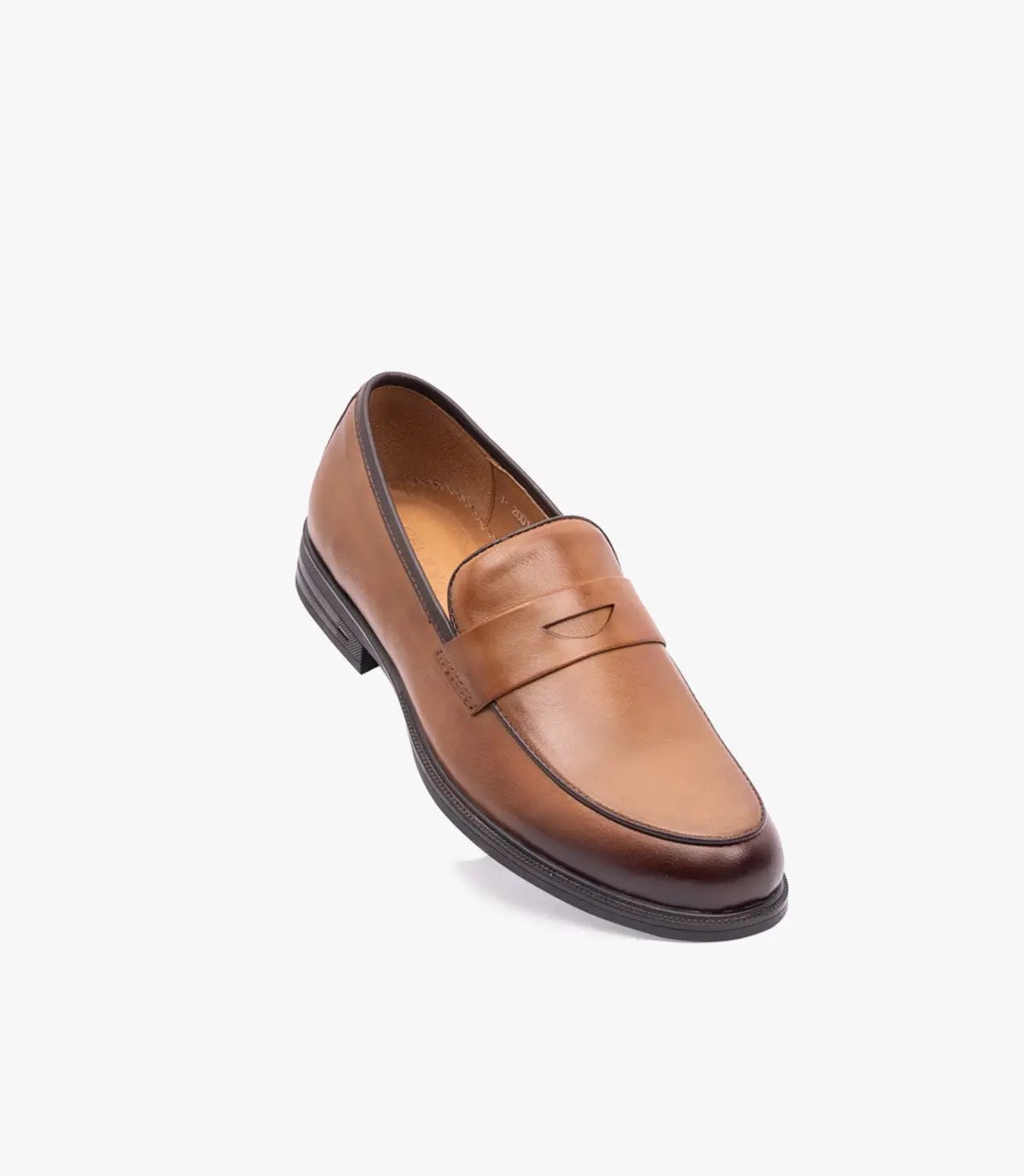 Mocassin Penny Loafer en Cuir, Tabac CL2001 Celeno