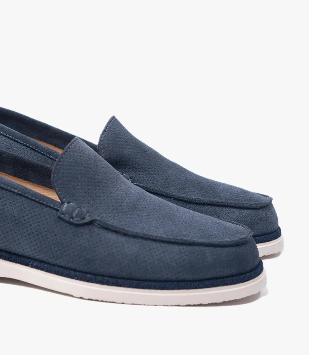 MOCASSIN EVERTON EN DAIM, Bleu- CL3062 Celeno