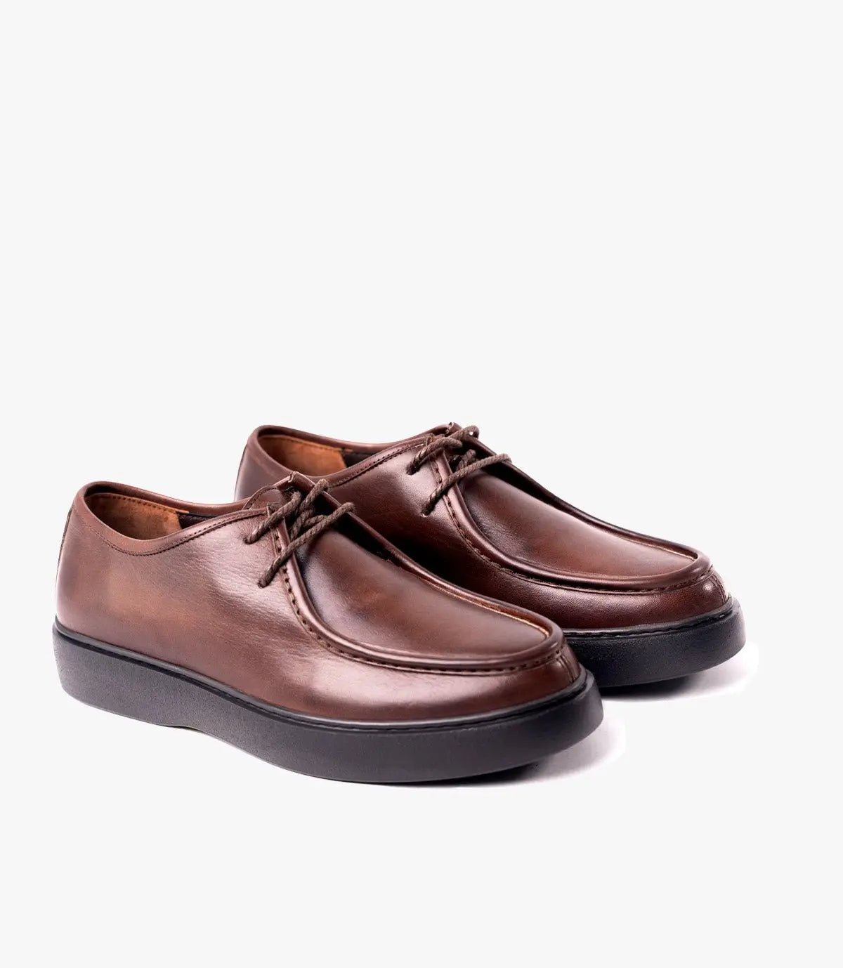 Leather derby En Marron, Classique – CL327 Celeno