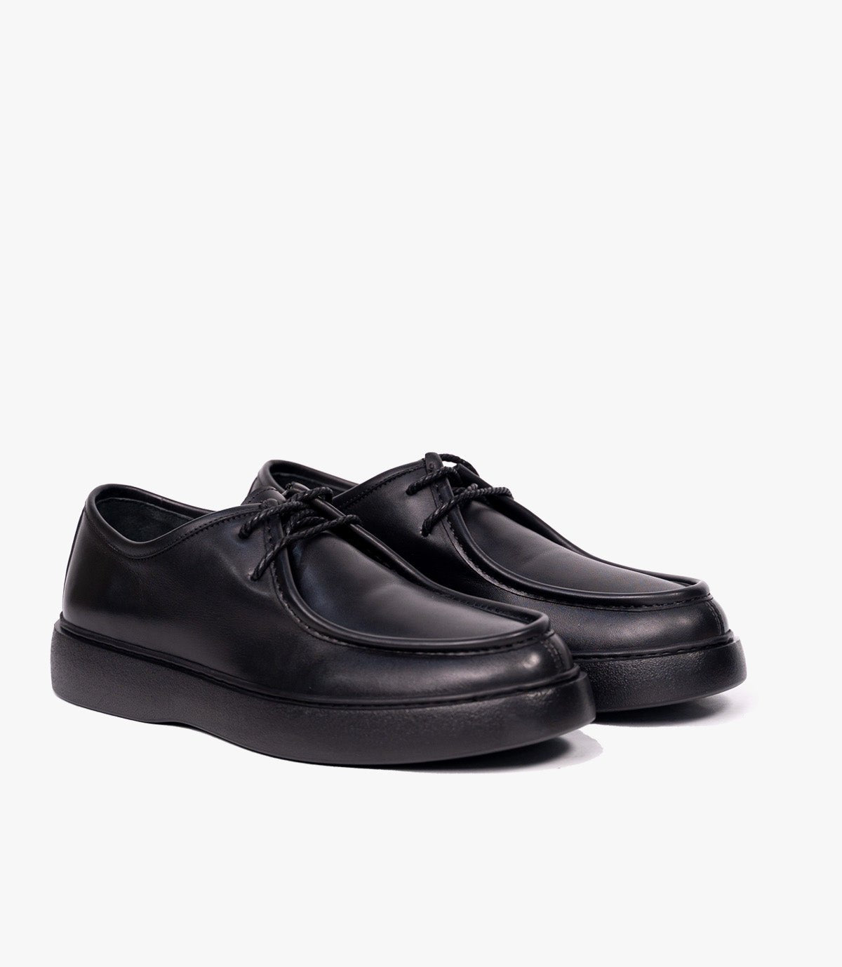 Leather derby En Noir, Classique – CL307