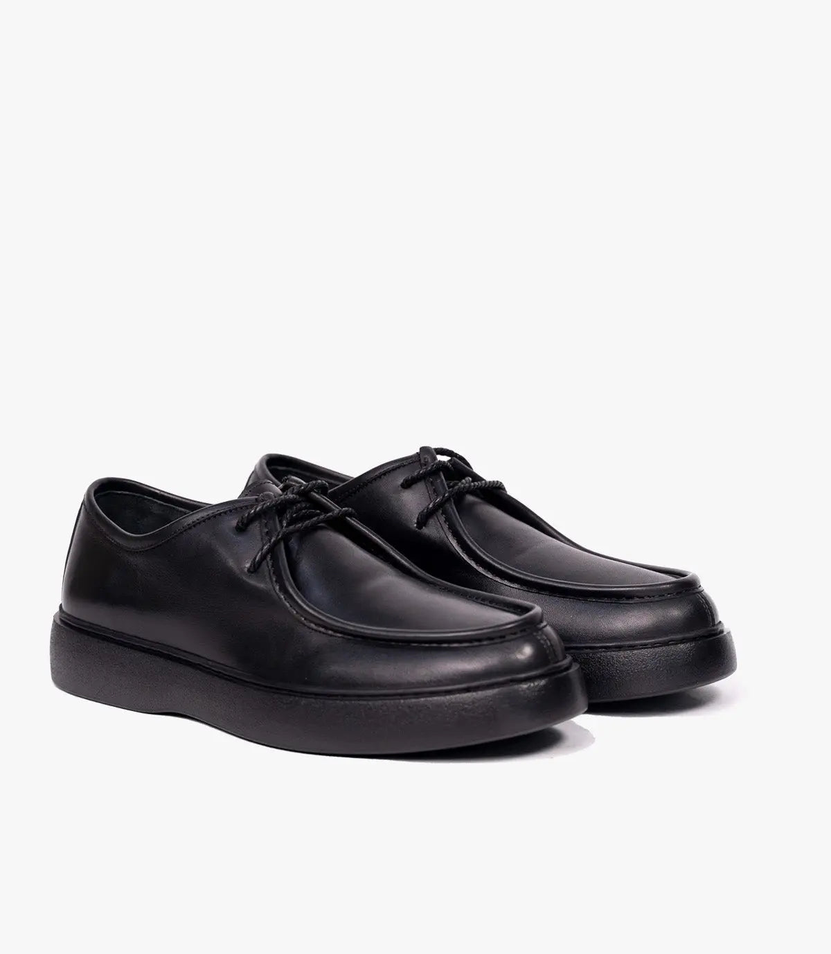 Leather derby En Noir, Classique – CL327 Celeno