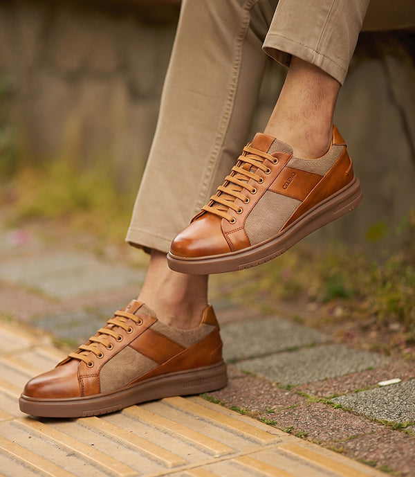 BASKET FOXTON en Cuir, Tabac– CL5016