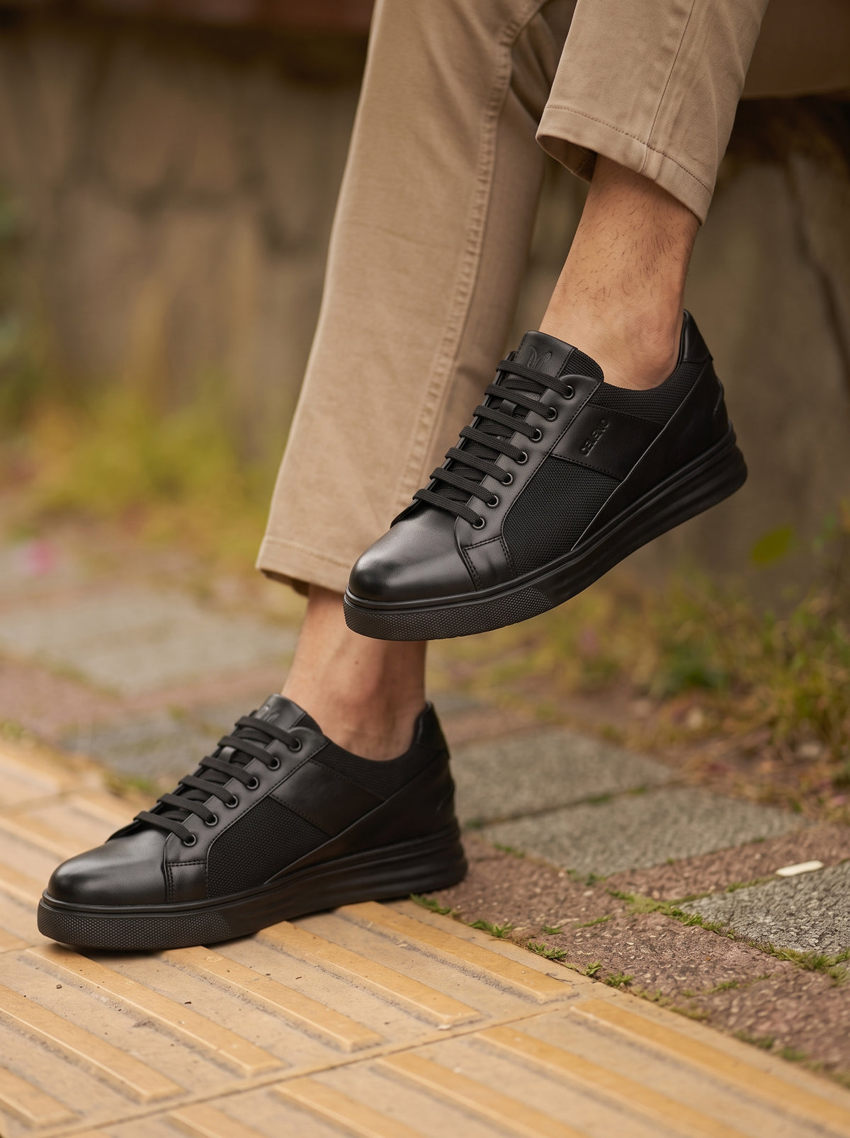 BASKET FOXTON en Cuir, Noir– CL5016