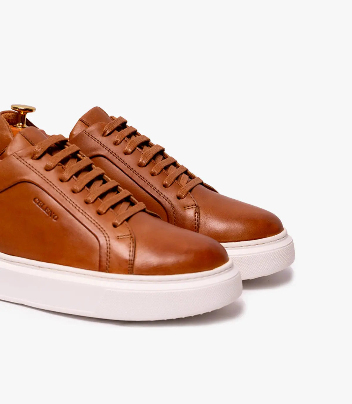 BASKET SUEDE EN CUIR, Tabac – CL6063 Celeno