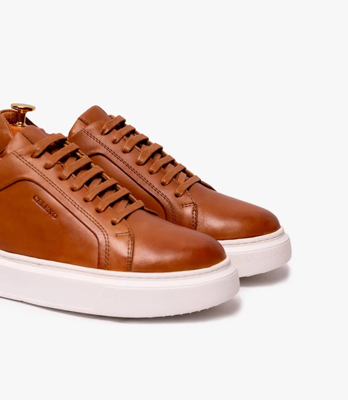 BASKET SUEDE EN CUIR, Tabac – CL6063 Celeno