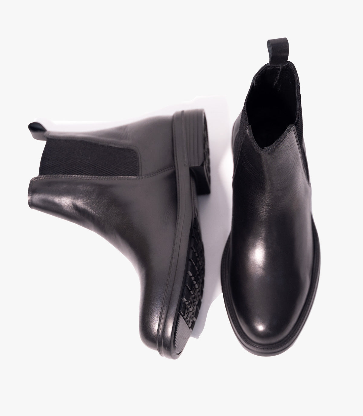 Bottine Chelsea en Cuir Noir