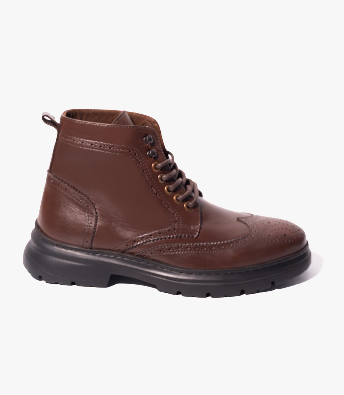 Bottine Brogue en Cuir Marron CL3177