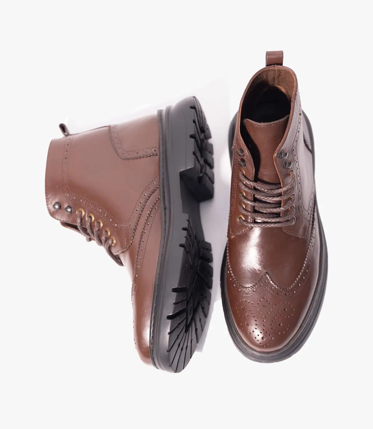 Bottine Brogue en Cuir Marron CL3177 Celeno
