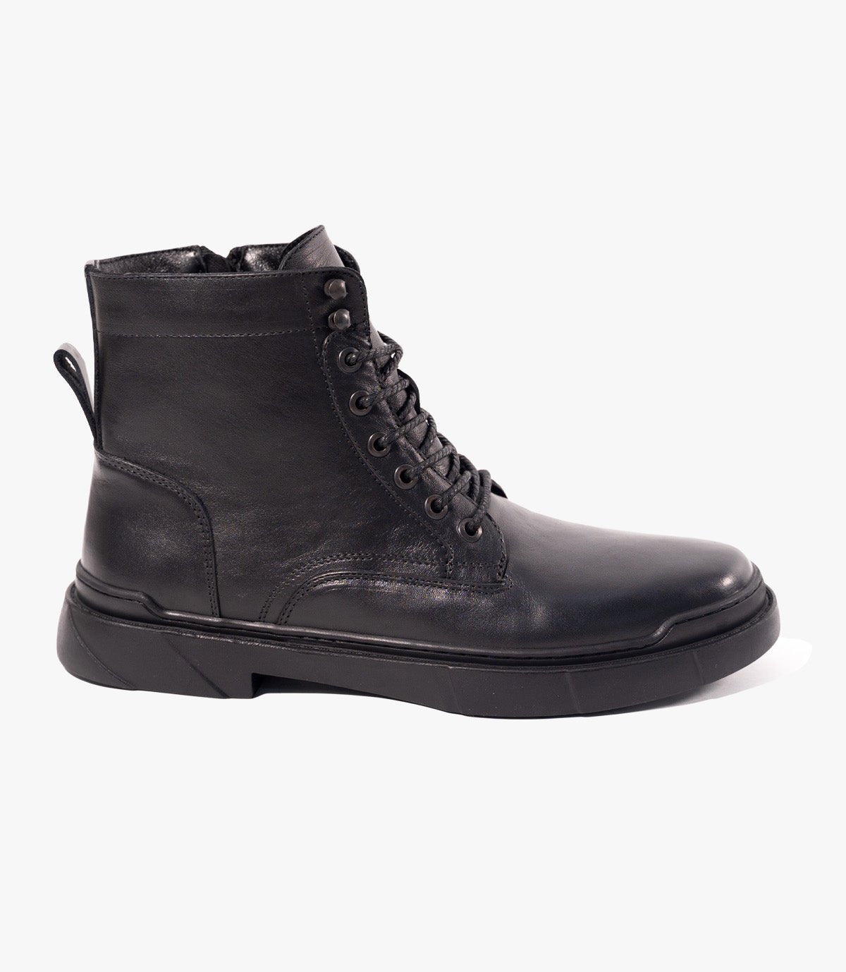 Bottine Trapper en Cuir Noir CL3084