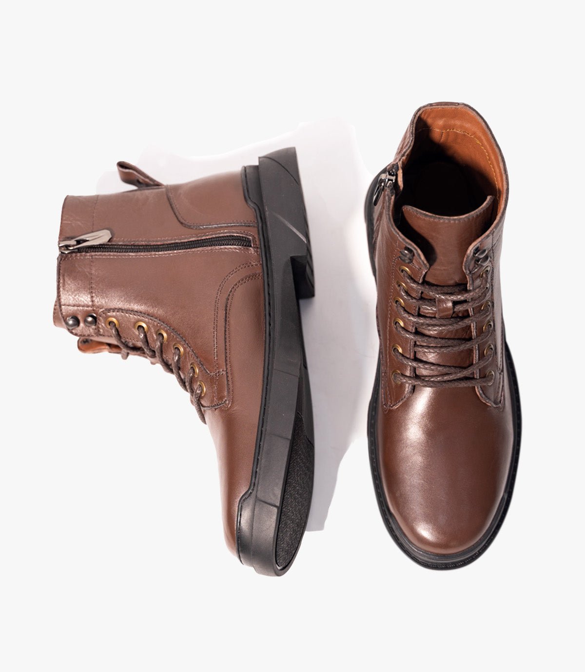 Bottine Trapper en Cuir Marron CL3084