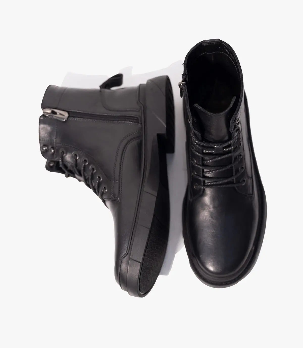 Bottine Trapper en Cuir Noir CL3084 Celeno