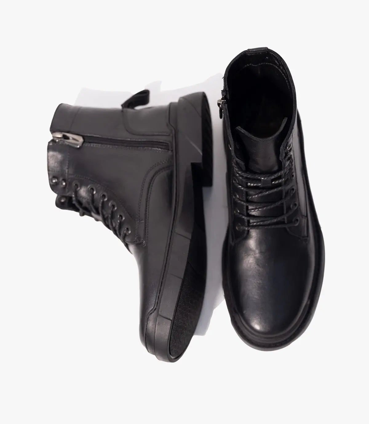 Bottine Trapper en Cuir Noir CL3084 Celeno