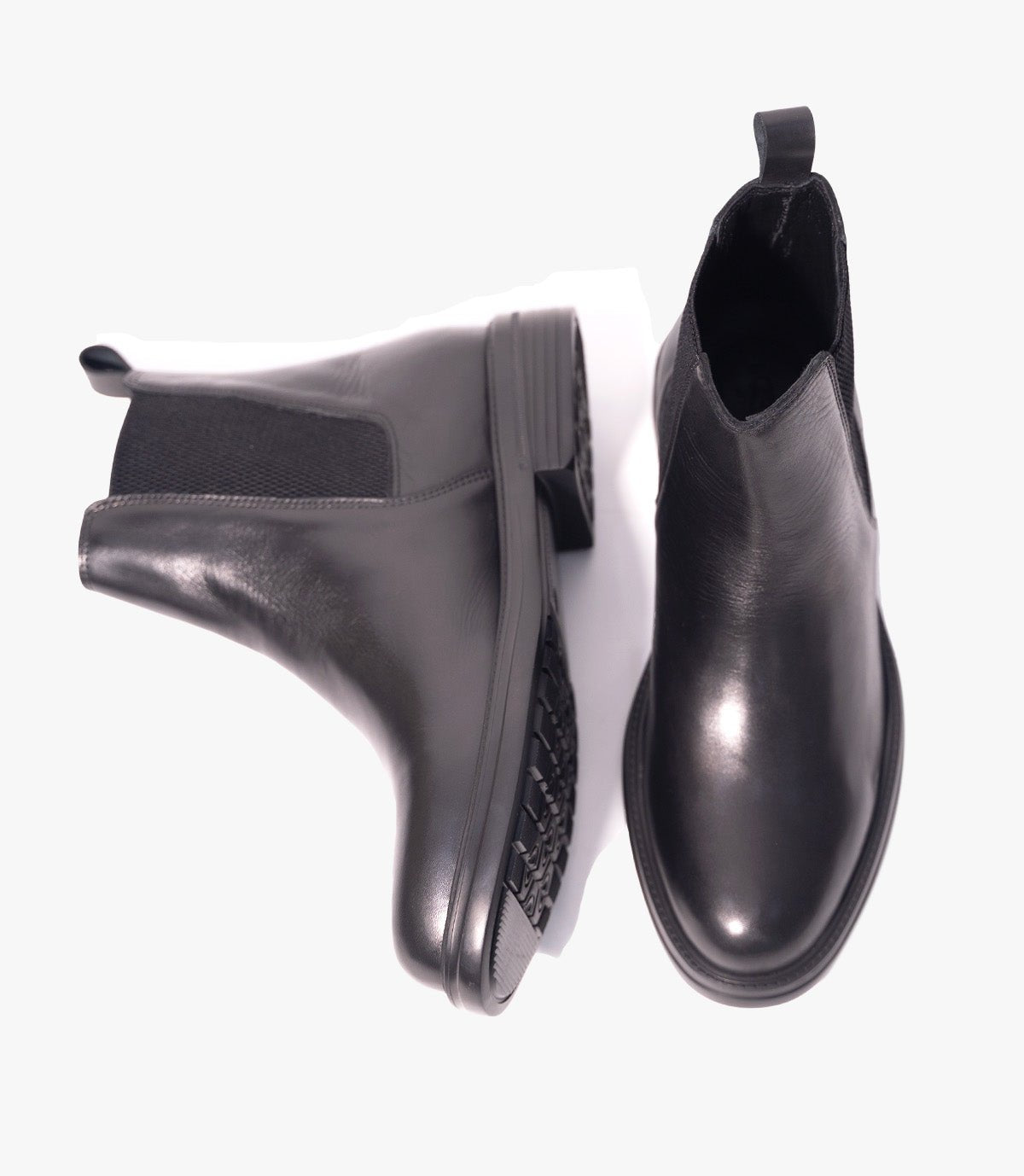 Bottine Chelsea en Cuir Noir CL4000