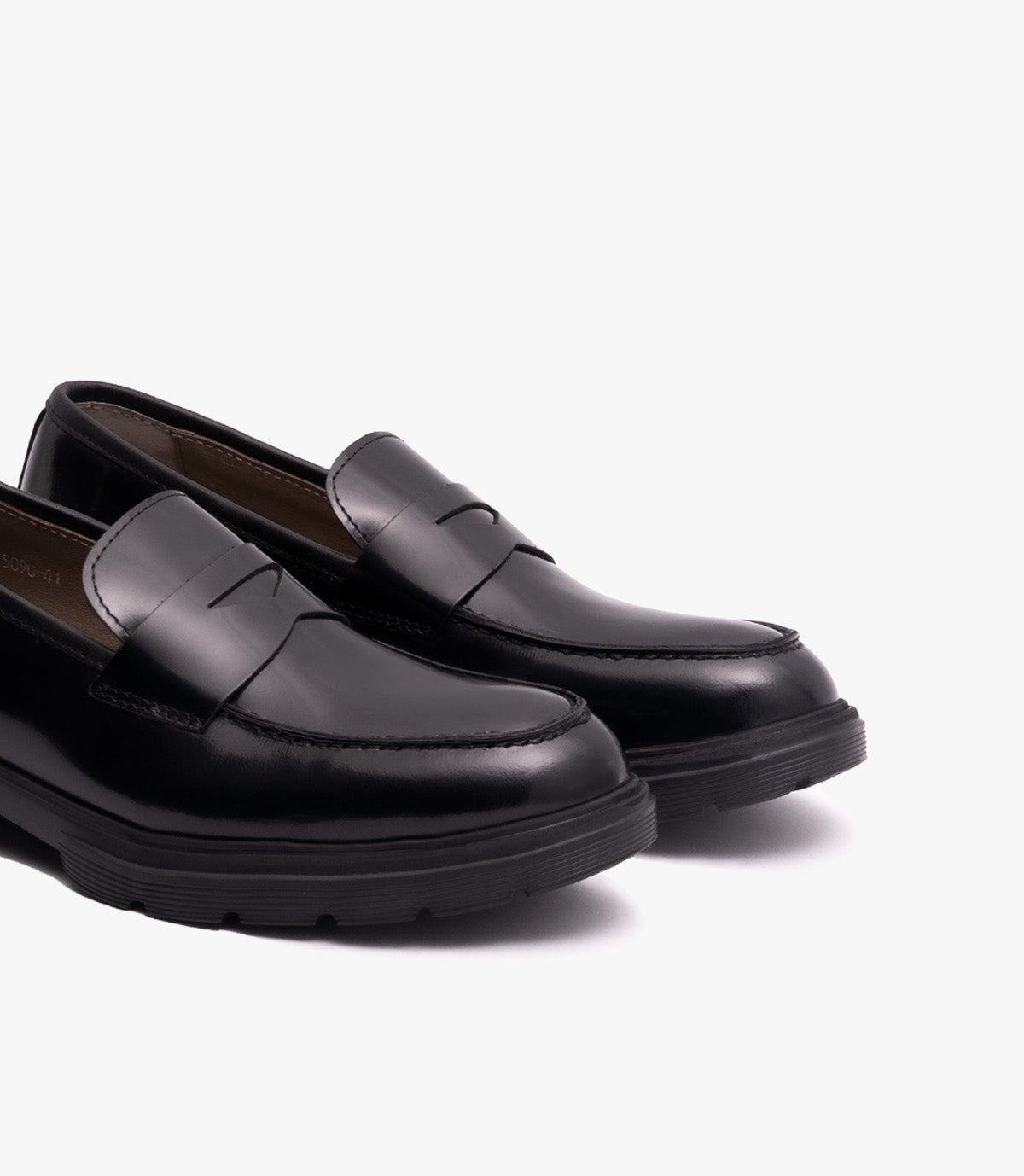 Mocassin Penny Loafers en cuir, Noir Cl5090