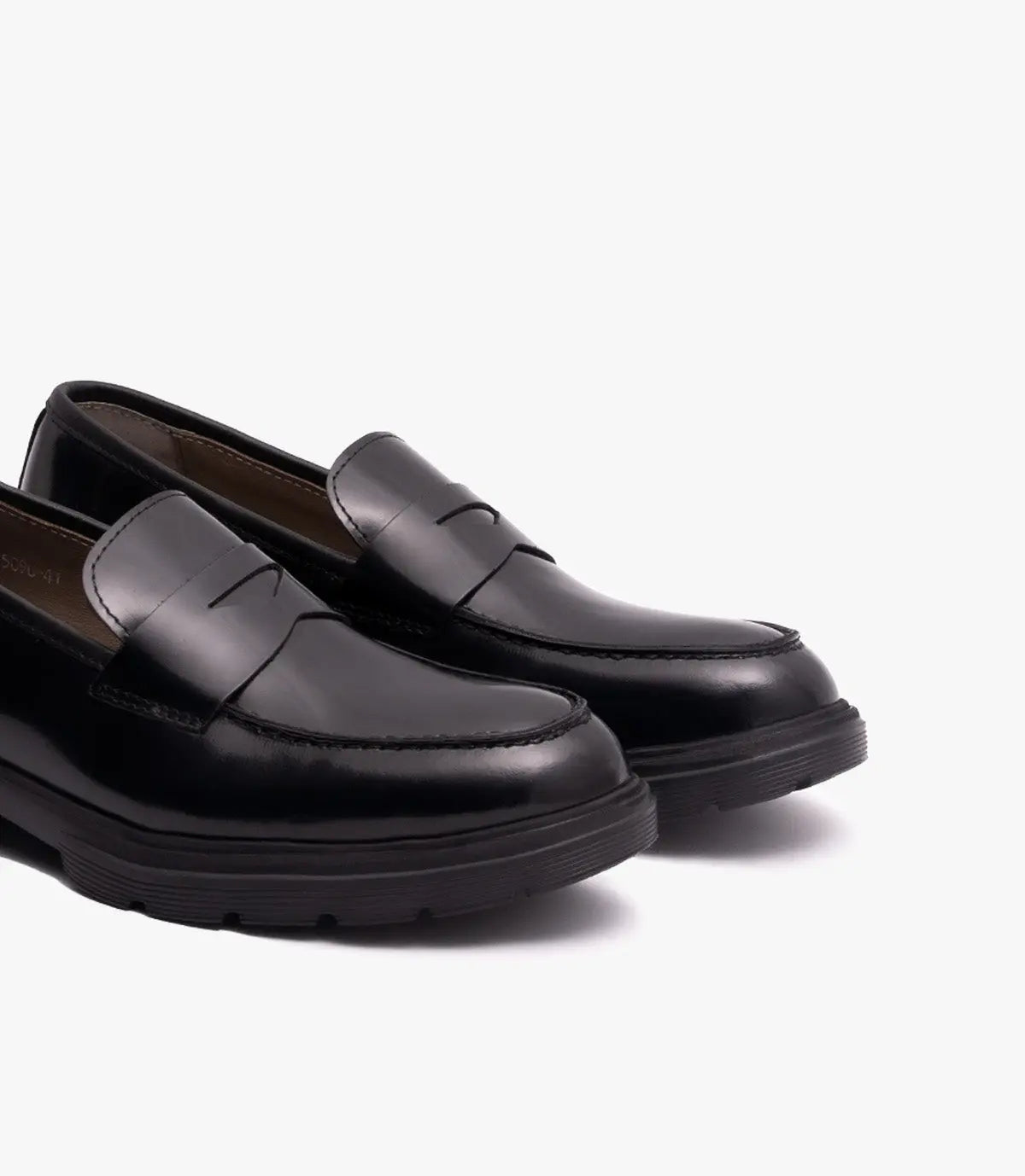 Mocassin Penny Loafers en cuir, Noir Cl5090 Celeno