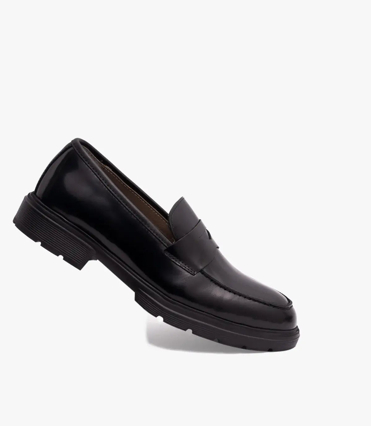 Mocassin Penny Loafers en cuir, Noir Cl5090 Celeno