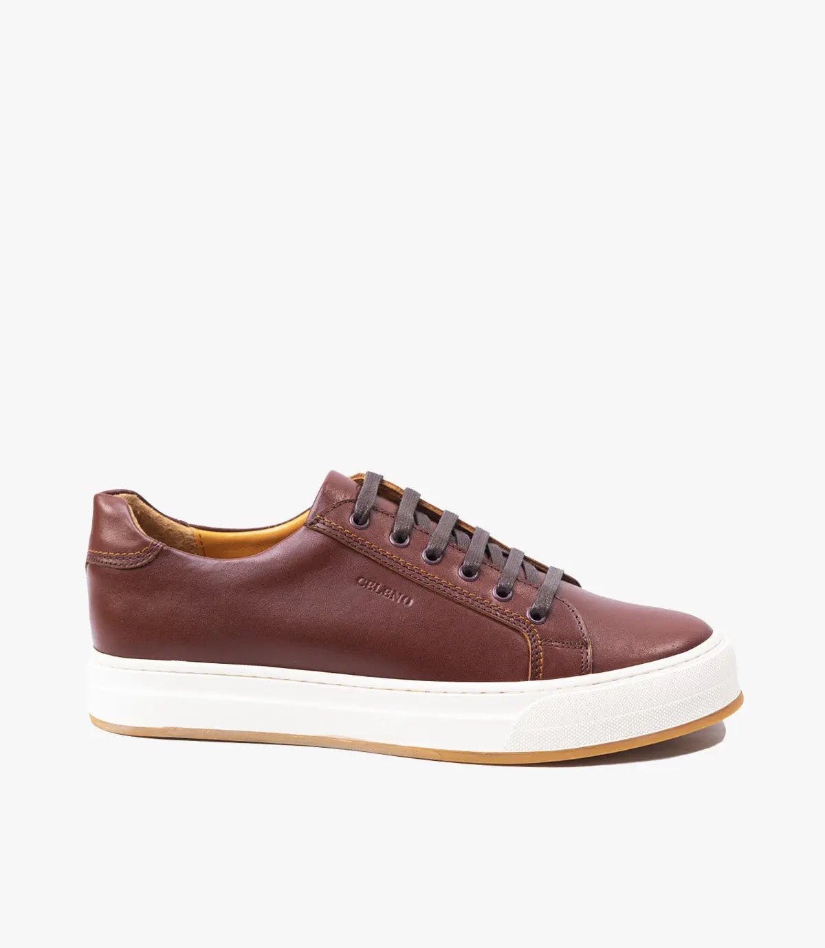 BASKET ROGUE en Cuir, MARRON COGNAC – CL6073 Celeno