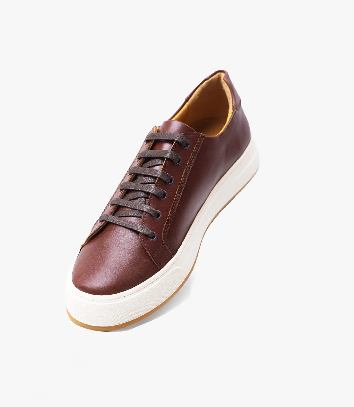 BASKET ROGUE en Cuir, MARRON COGNAC – CL6073 Celeno