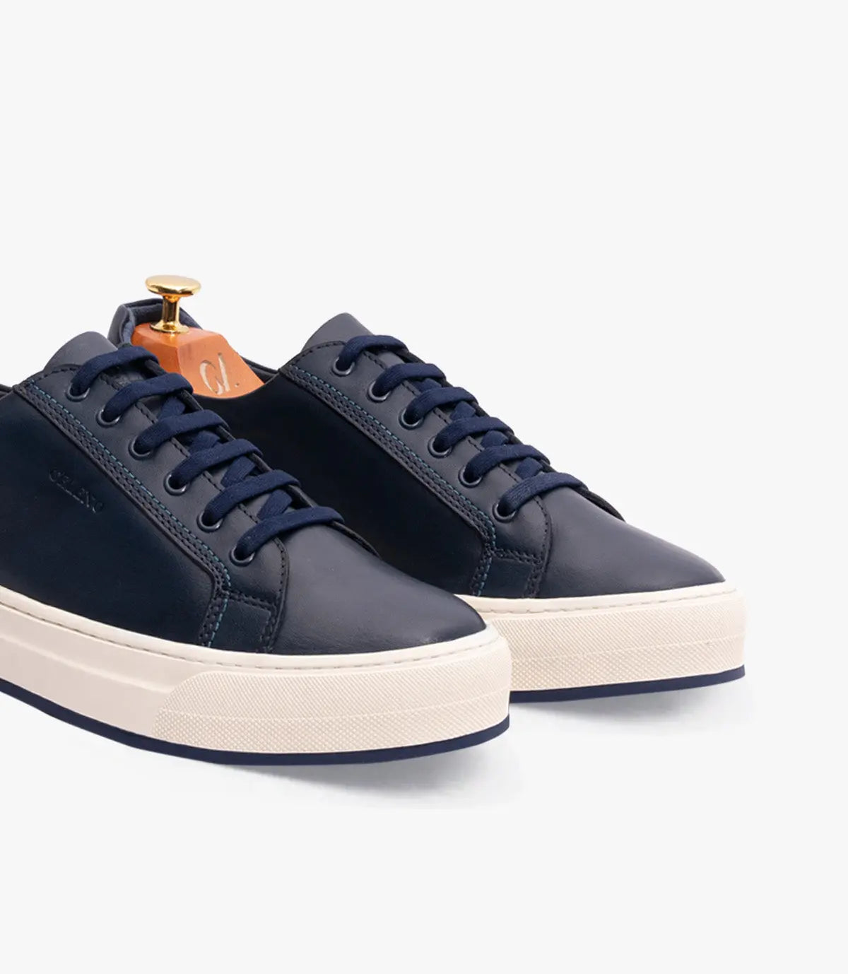 BASKET ROGUE en Cuir, Bleu Nuit– CL6073 Celeno