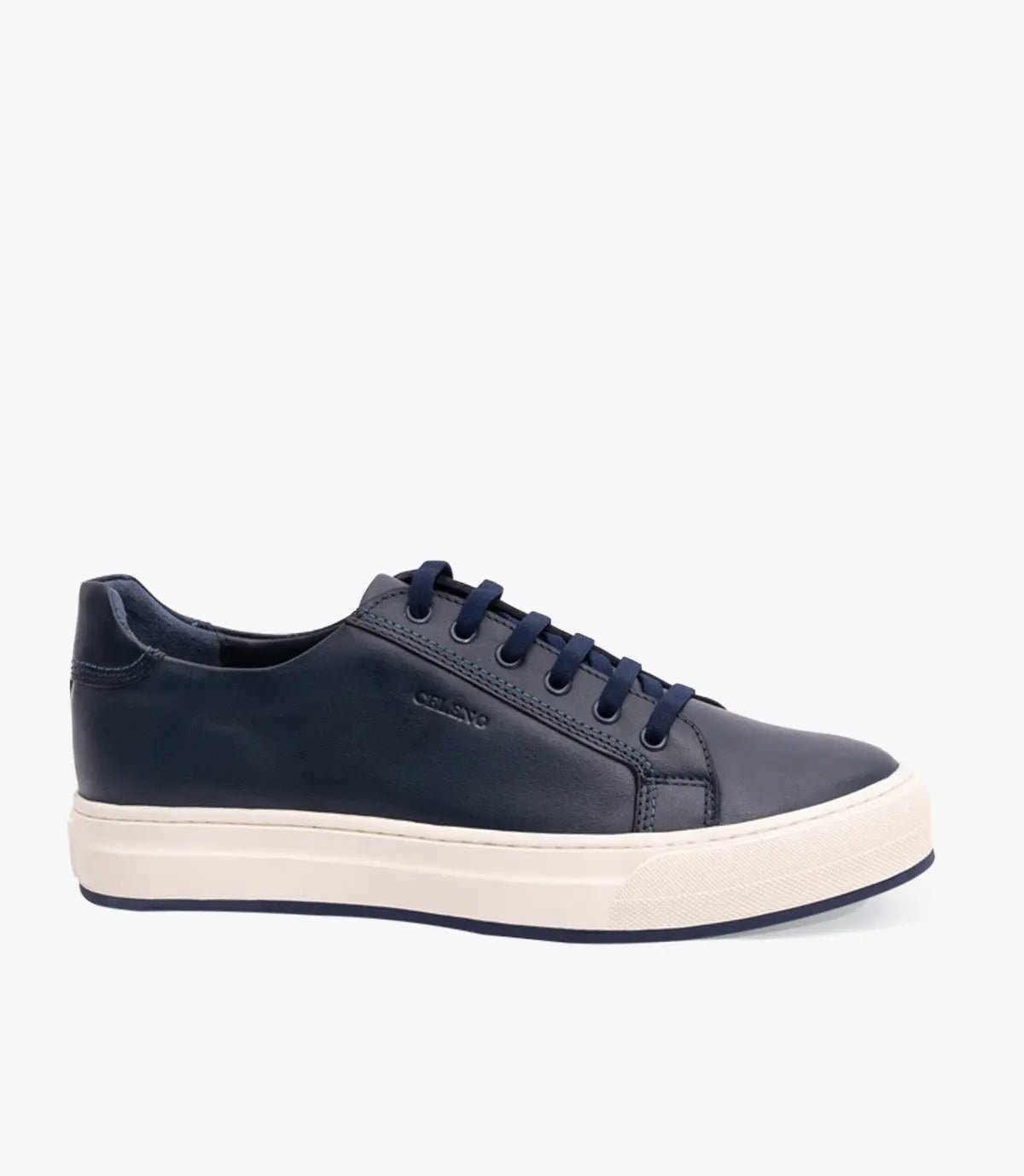 BASKET ROGUE en Cuir, Bleu Nuit– CL6073 Celeno