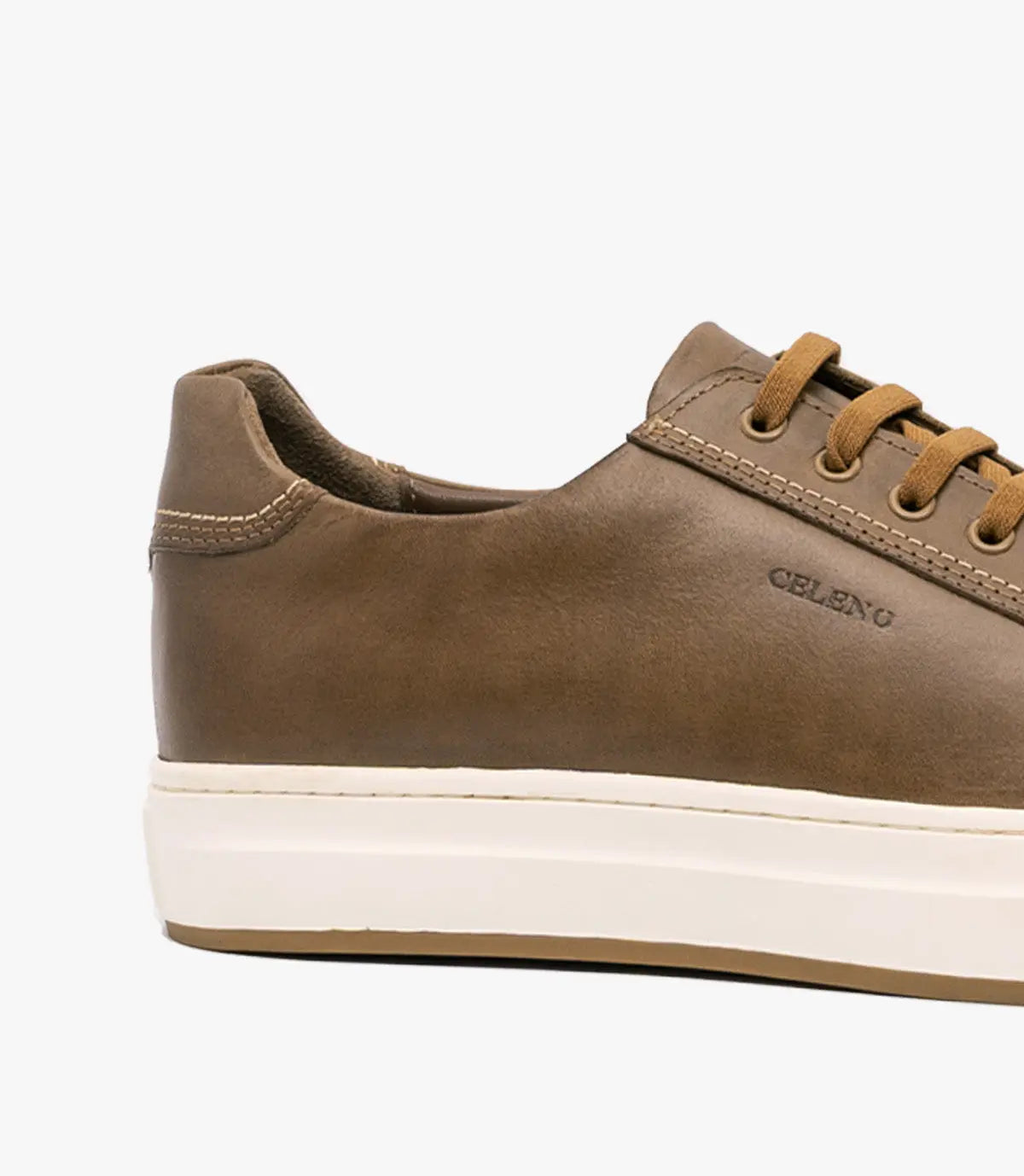 BASKET ROGUE en Cuir, Tabac – CL6073 Celeno