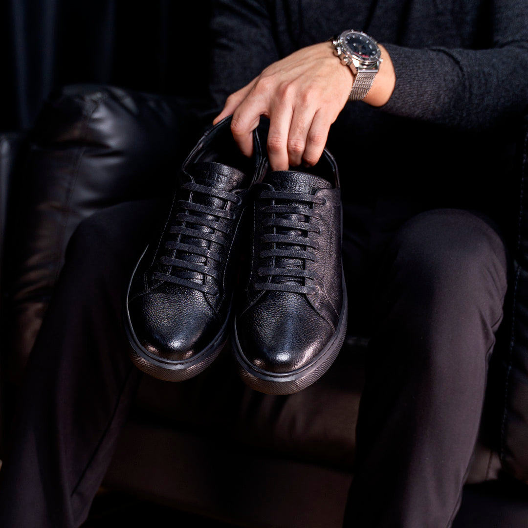 BASKET BLAZE En Cuir, Noir– CL6080