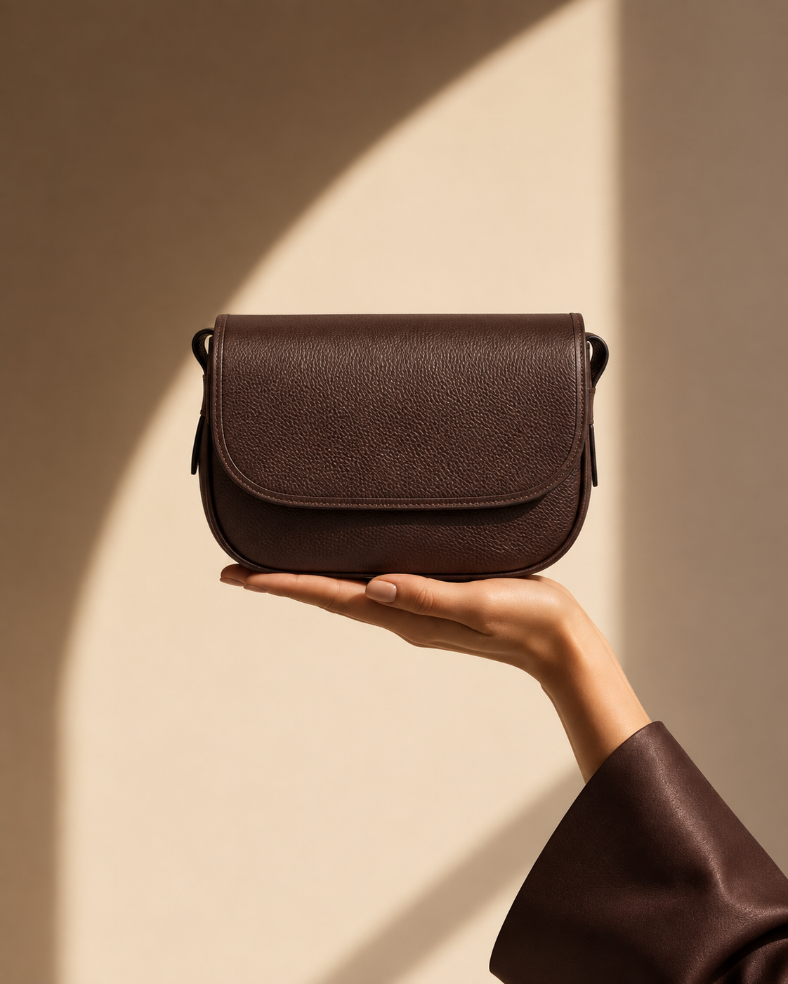 SAC MODENA EN CUIR MARRON - 035