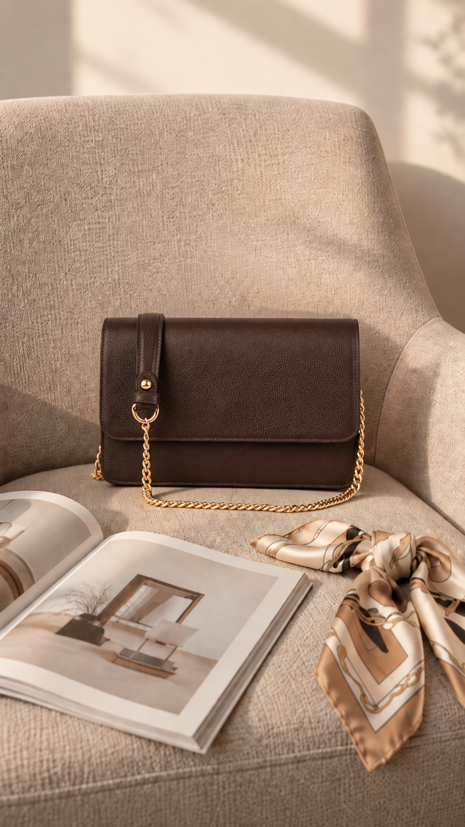SAC - MODENA EN CUIR MARRON - 035