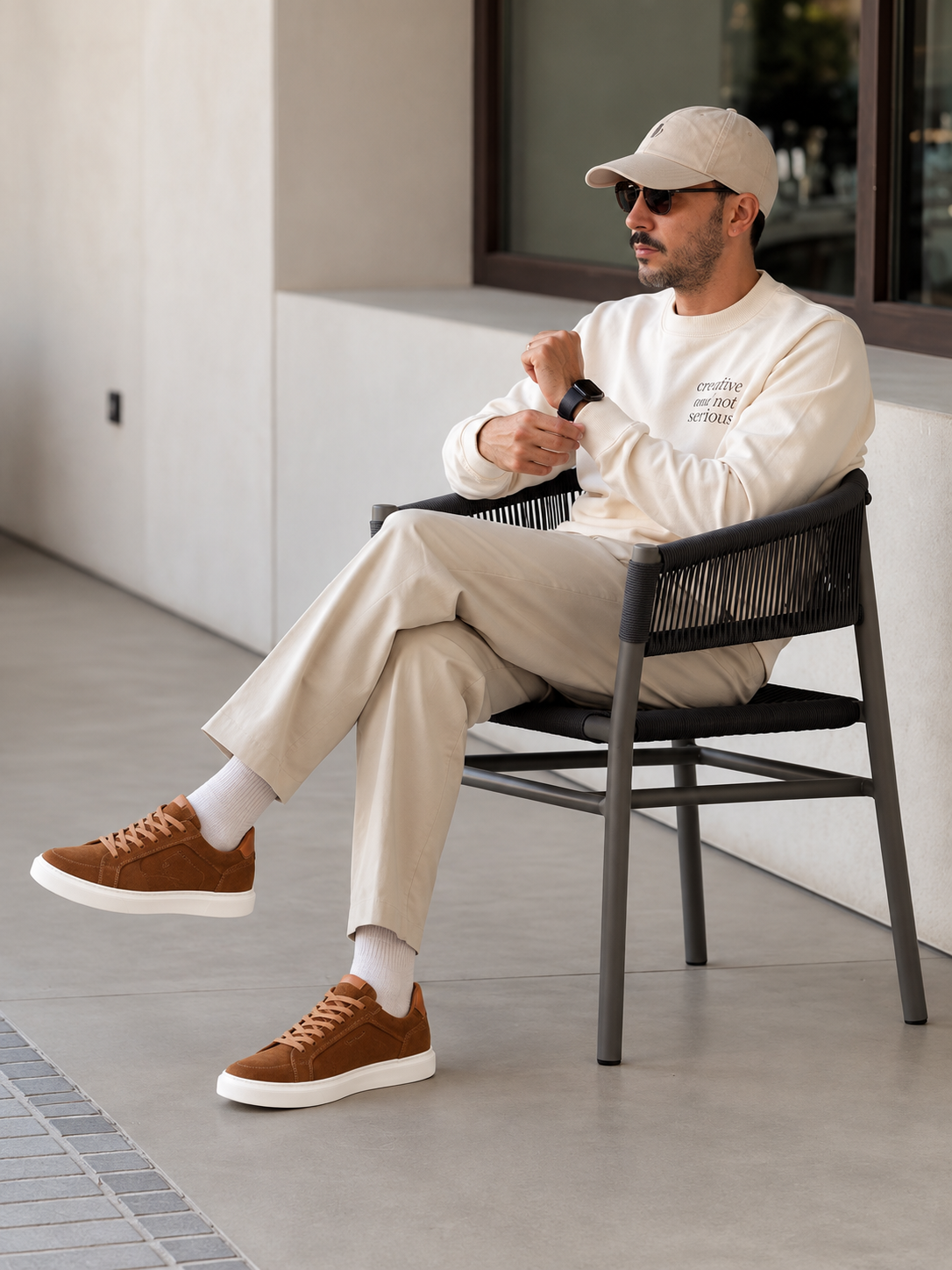 BASKET SUEDE en Daim, Tabac– CL6063
