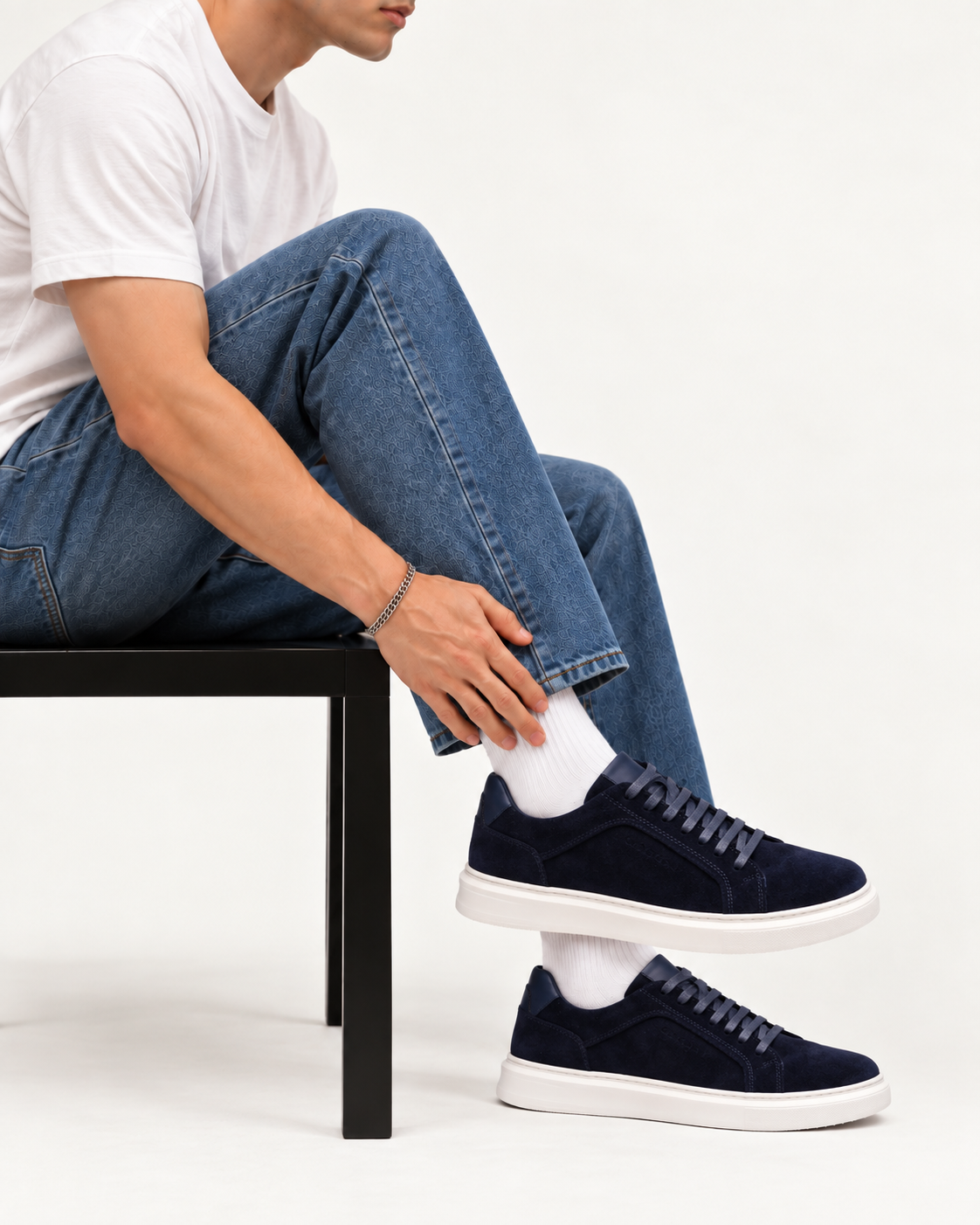 BASKET SUEDE en Daim, Bleu– CL6063