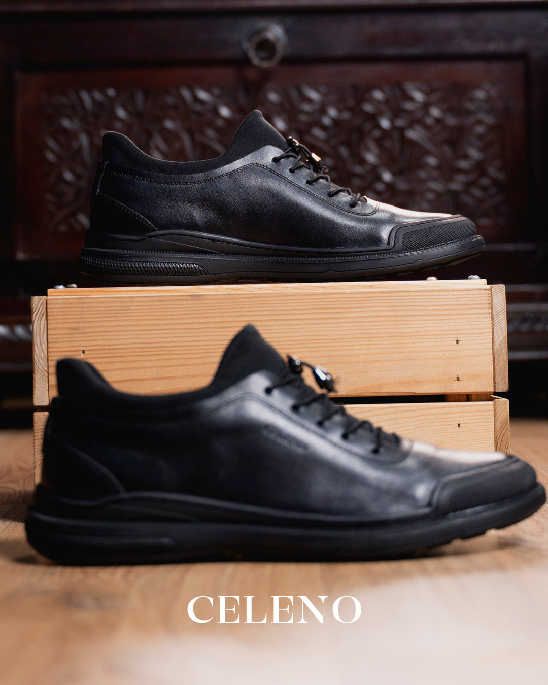 CAVAN en Cuir, Noir -CL6062