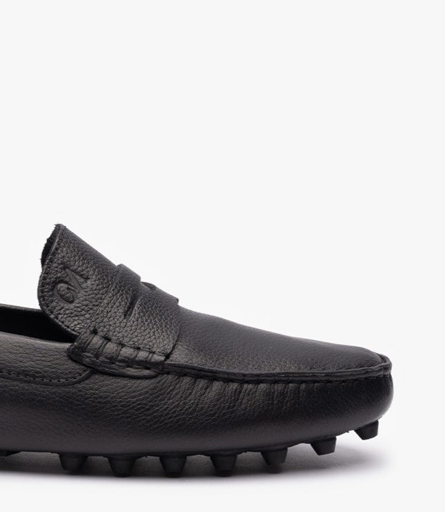 Mocassins Ricardo en Cuir Noir – CL202