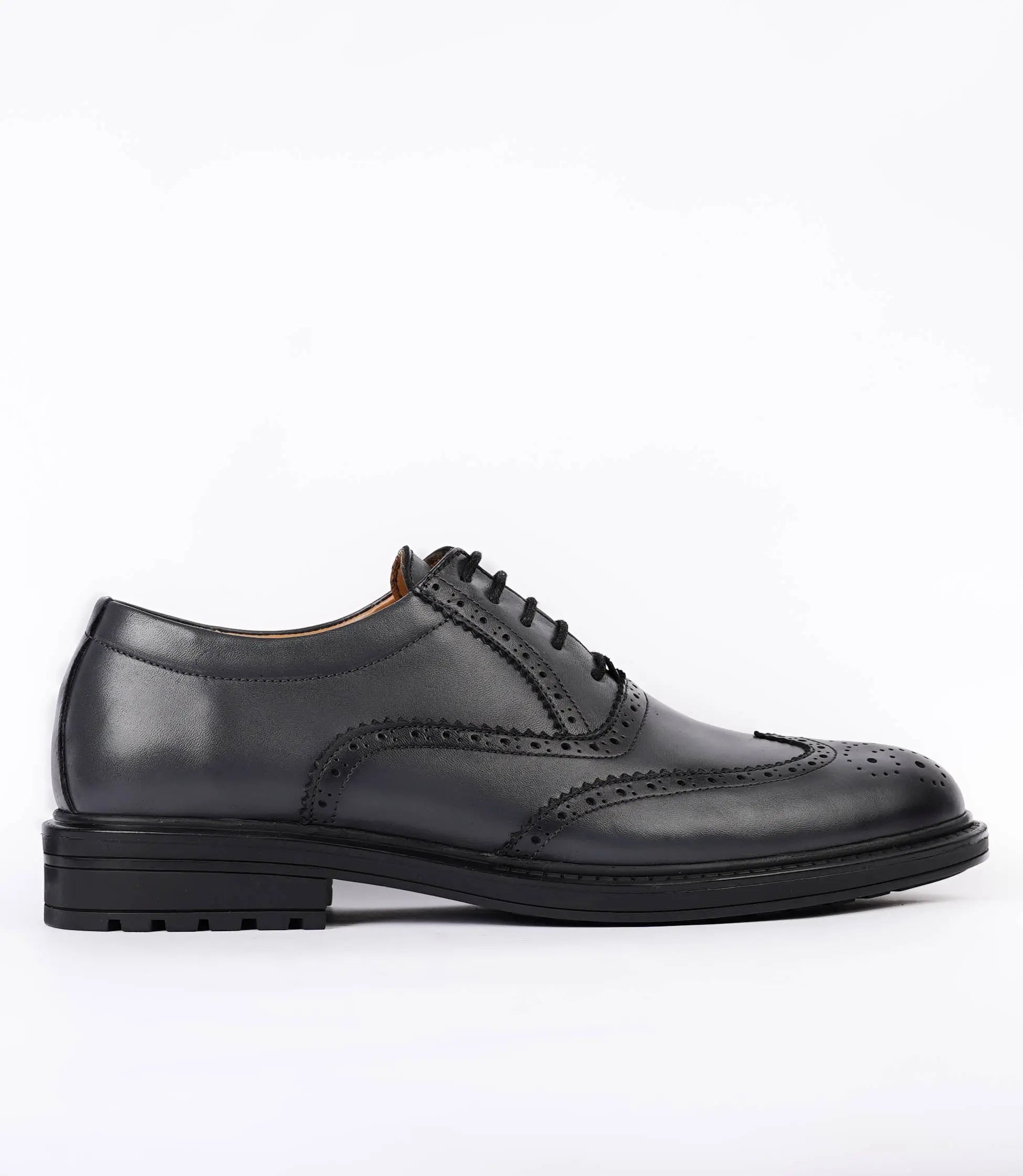 BROGUE en Cuir, Gris -CL200 Celeno
