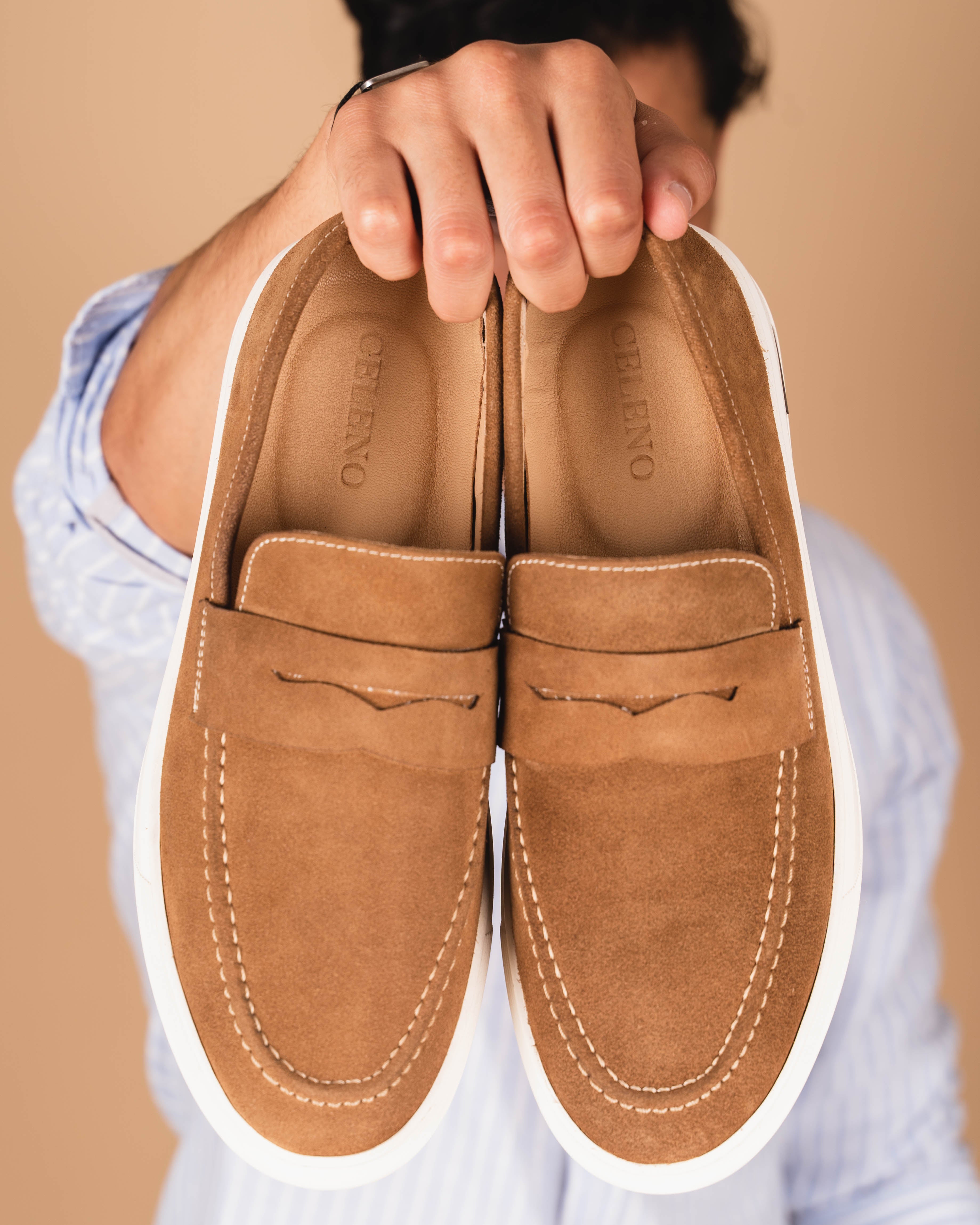 MOCASSIN ADDLER en Daim, CAMEL – CL6044