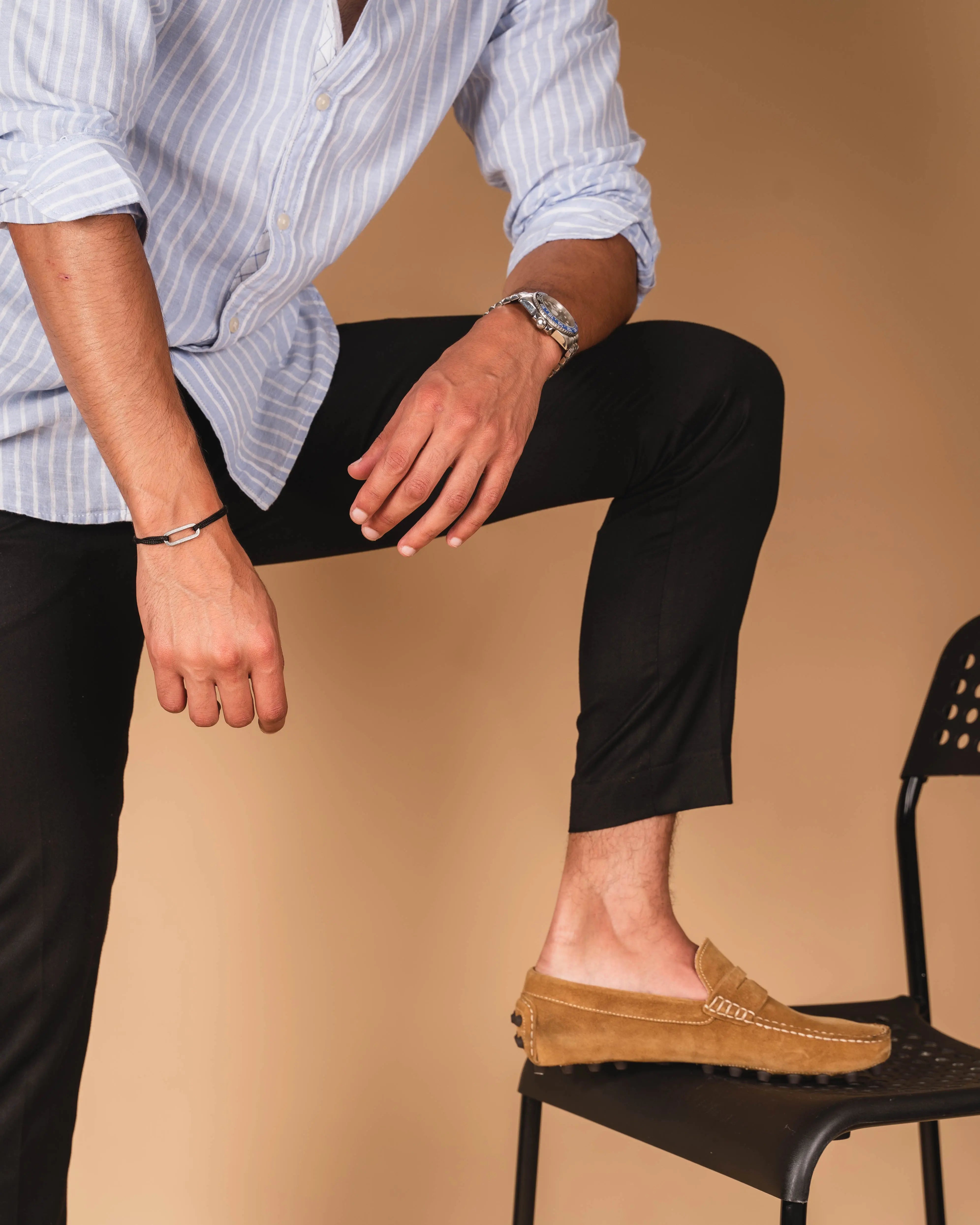 MOCASSIN RECARDO En Daim, Beige – CL202 Celeno