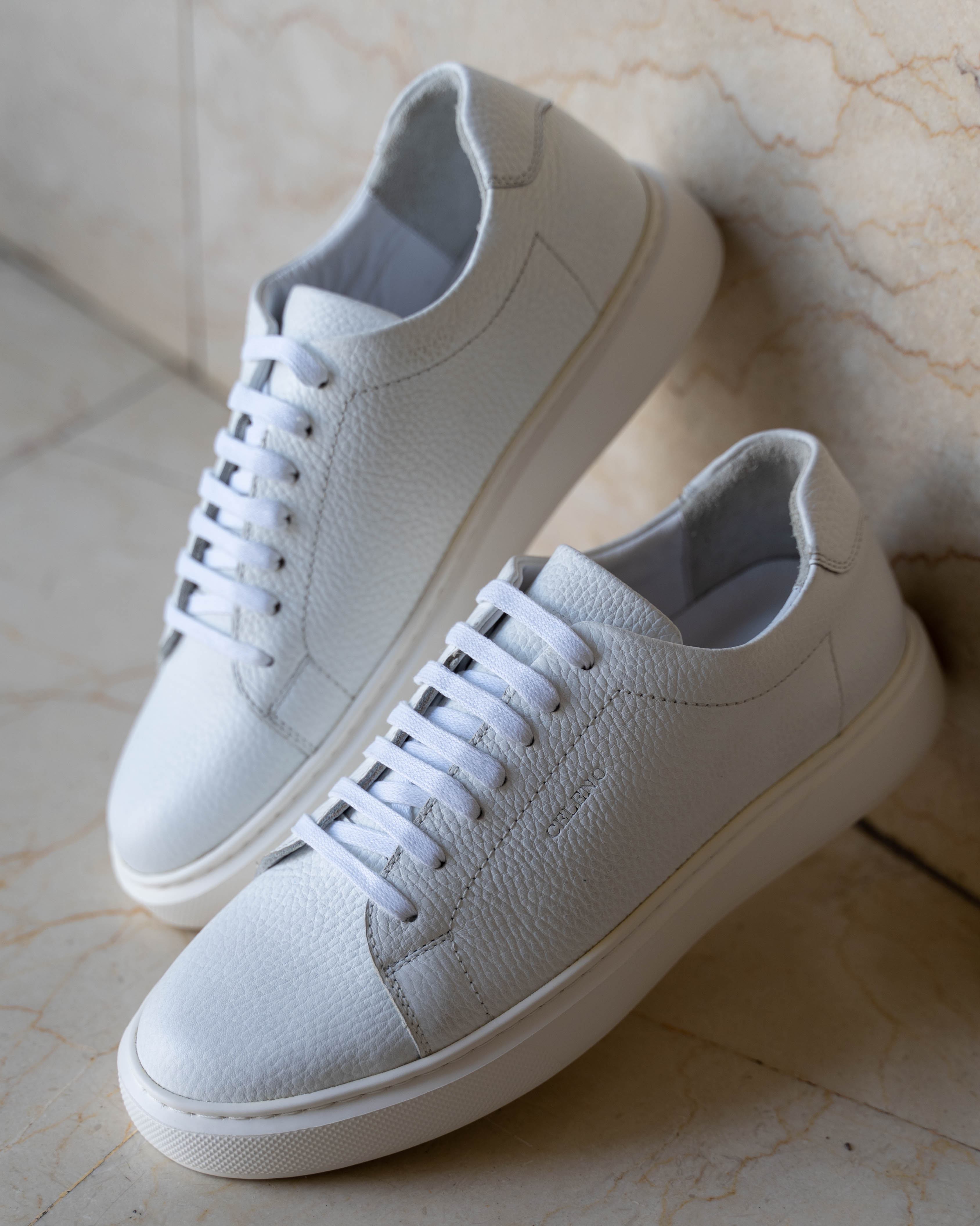 BASKET BLAZE En Cuir, Blanche – CL6080