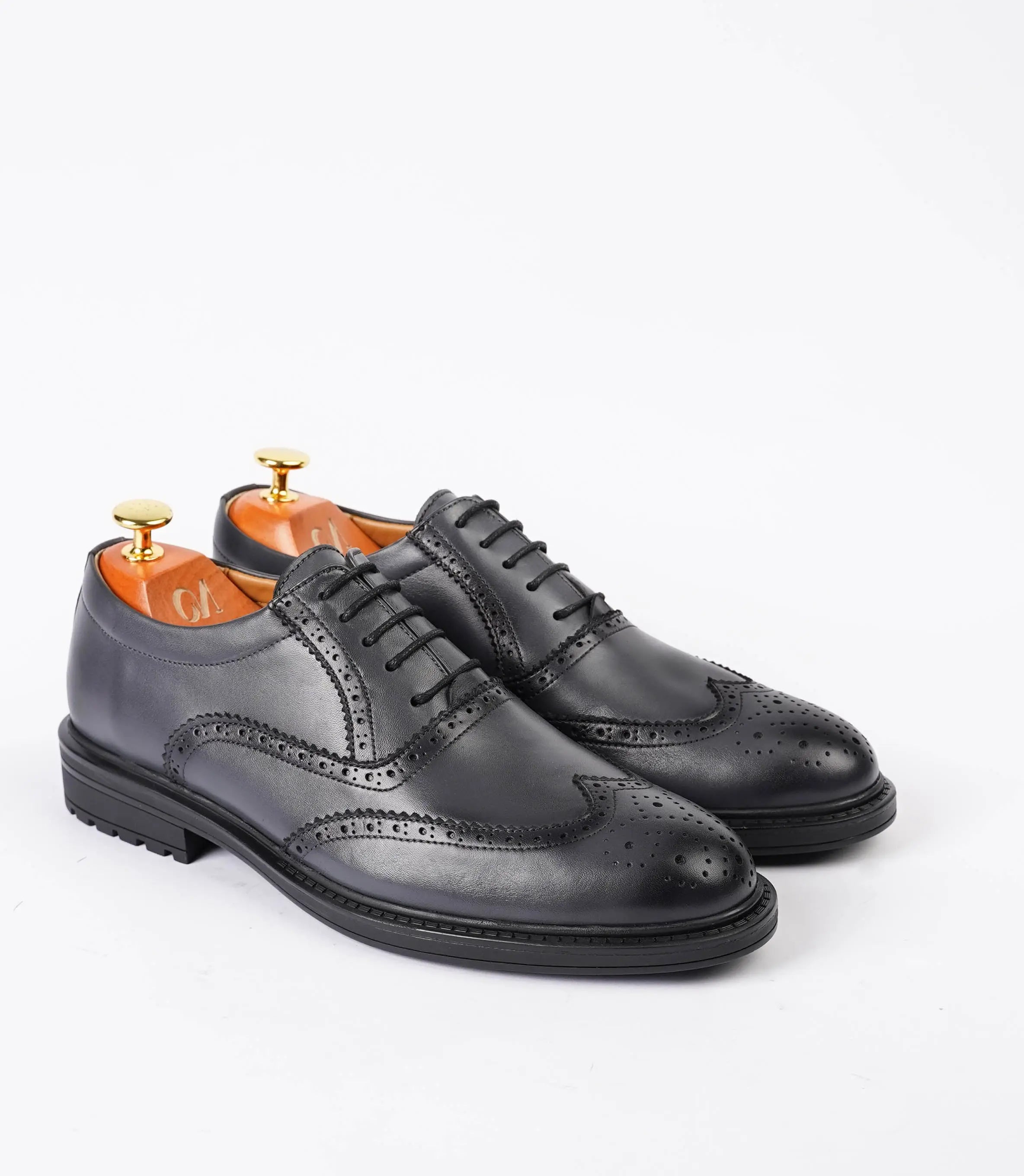 BROGUE en Cuir, Gris -CL200 Celeno