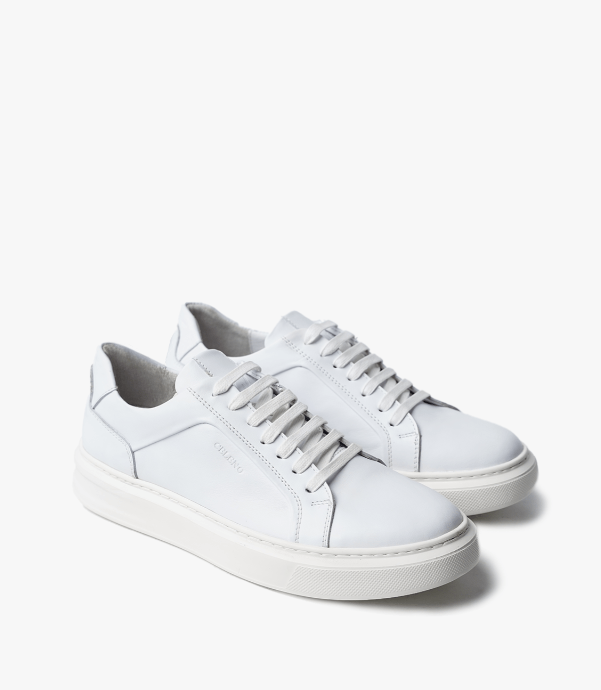 BASKET SUEDE EN CUIR, Blanc – CL6063