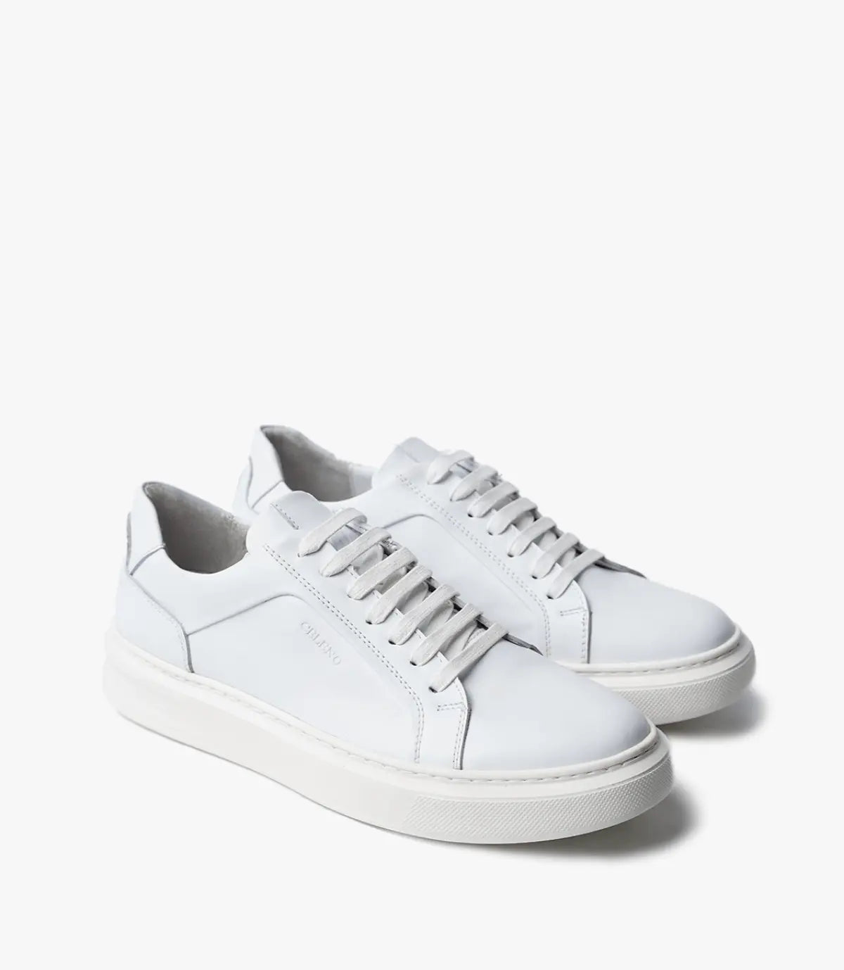 BASKET SUEDE EN CUIR, Blanc – CL6063 Celeno