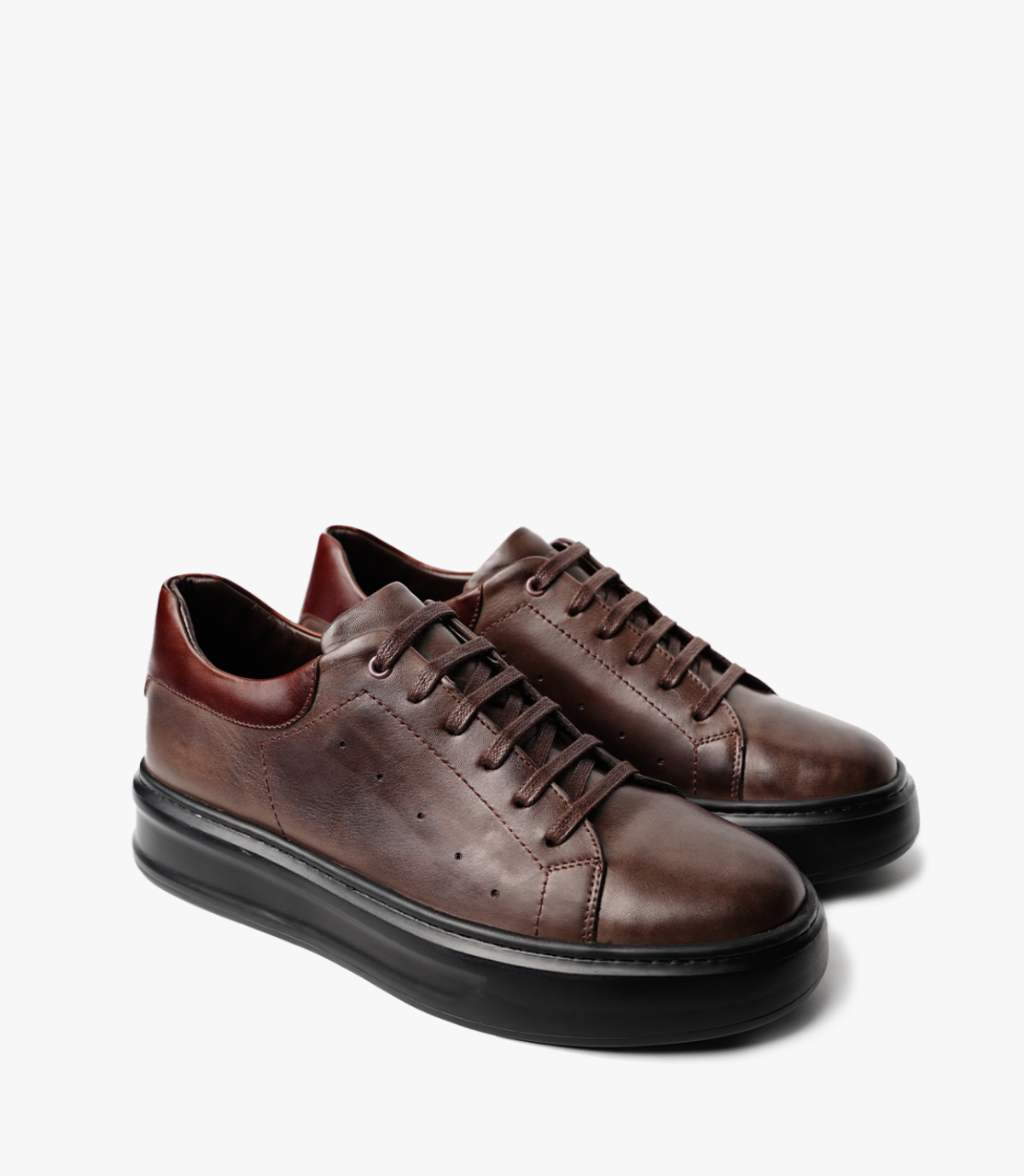 BASKET SPLINTER en Cuir, Marron– CL6017
