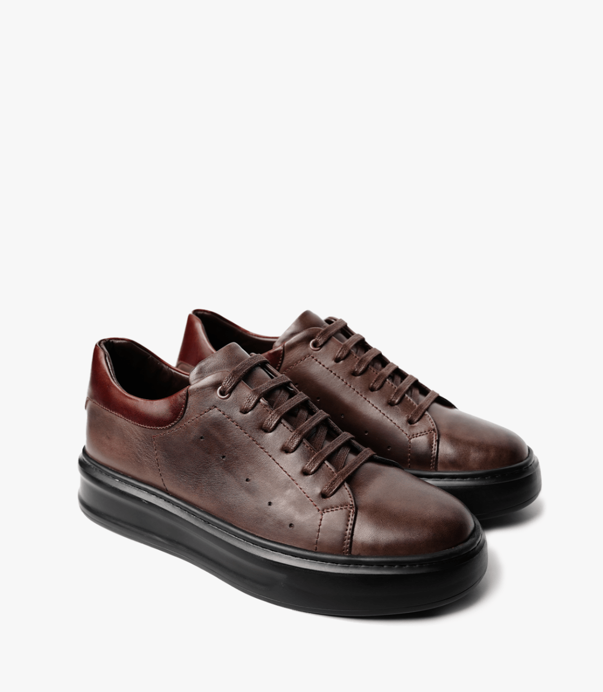 BASKET SPLINTER en Cuir, Marron– CL6017