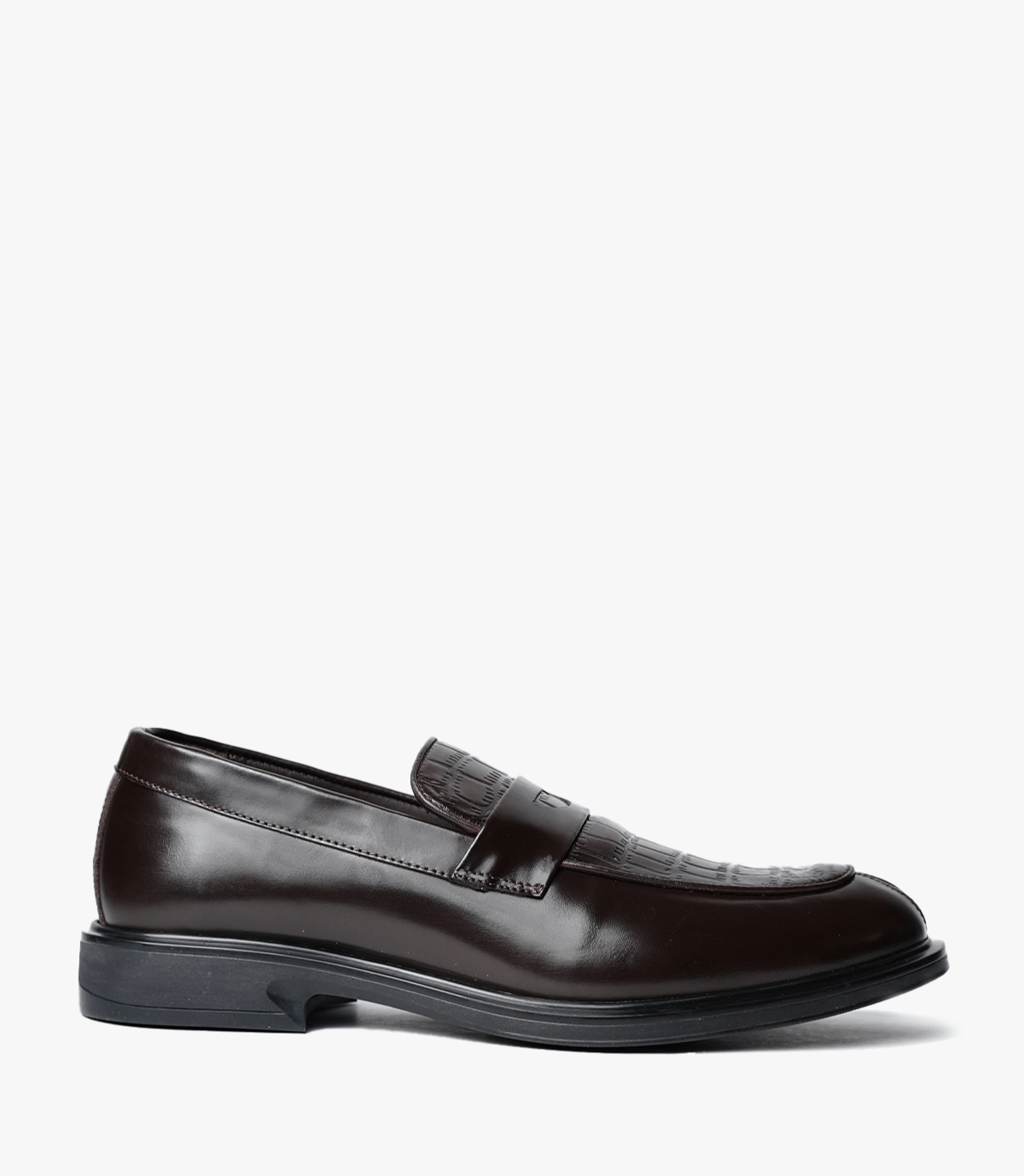 CHAUSSURES CROCO, en Brun Foncé - CL318