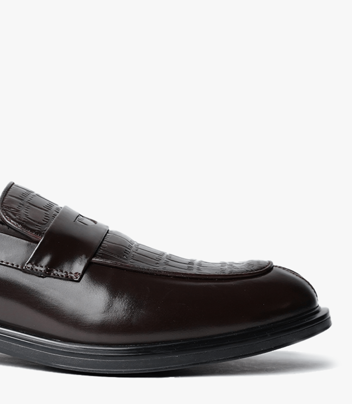 CHAUSSURES CROCO, en Brun Foncé - CL318