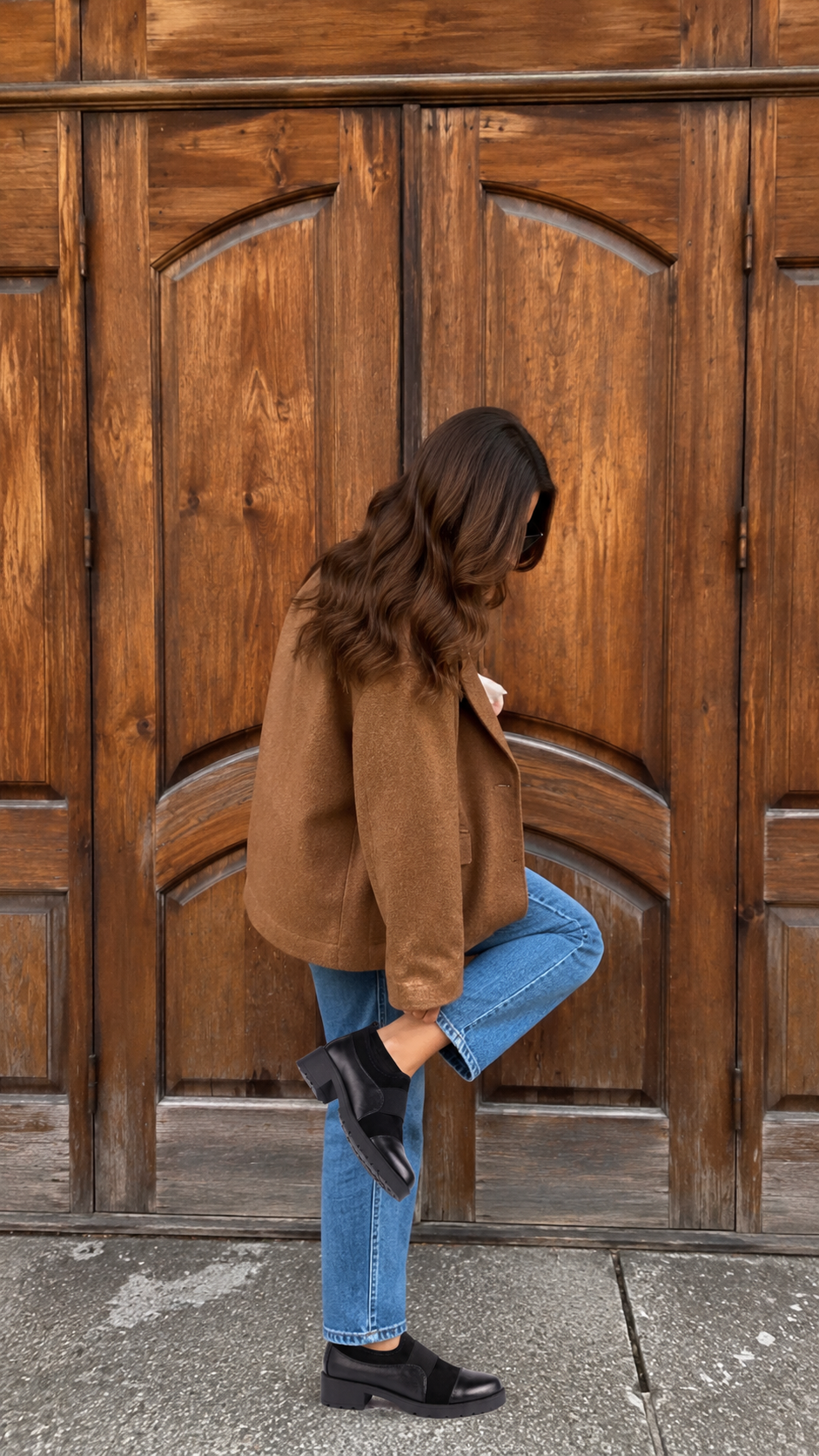 MILA EN CUIR ET DAIM NOIR – CL2505