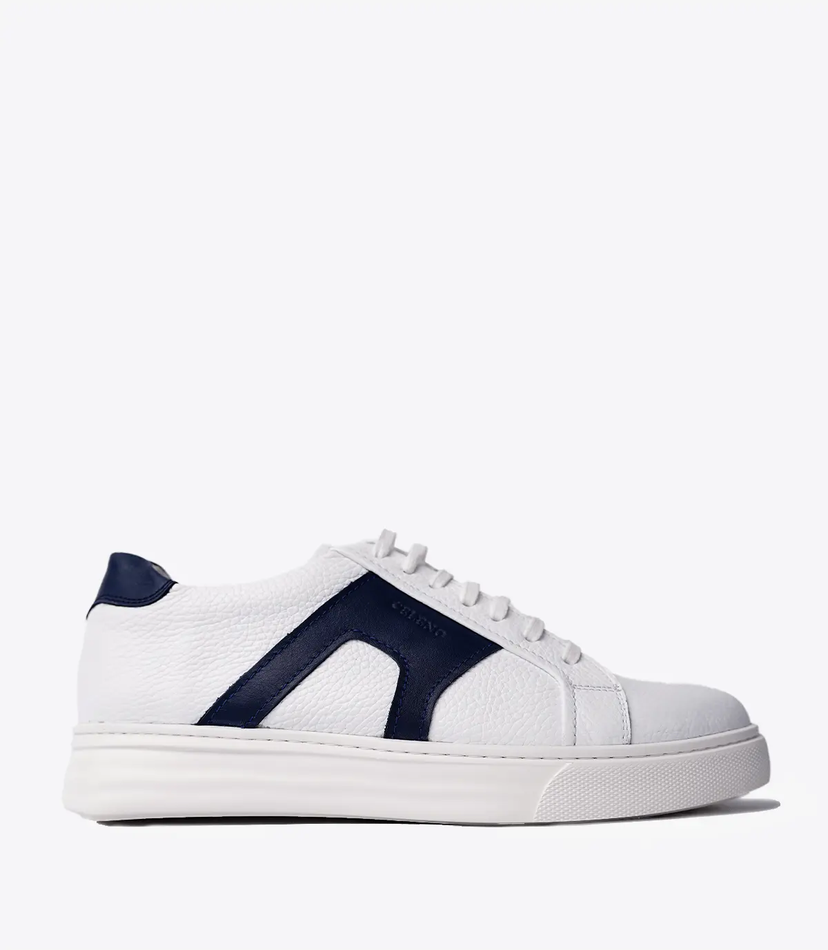 BASKET Switch En Cuir, Blanc et bleu– CL6094 Celeno