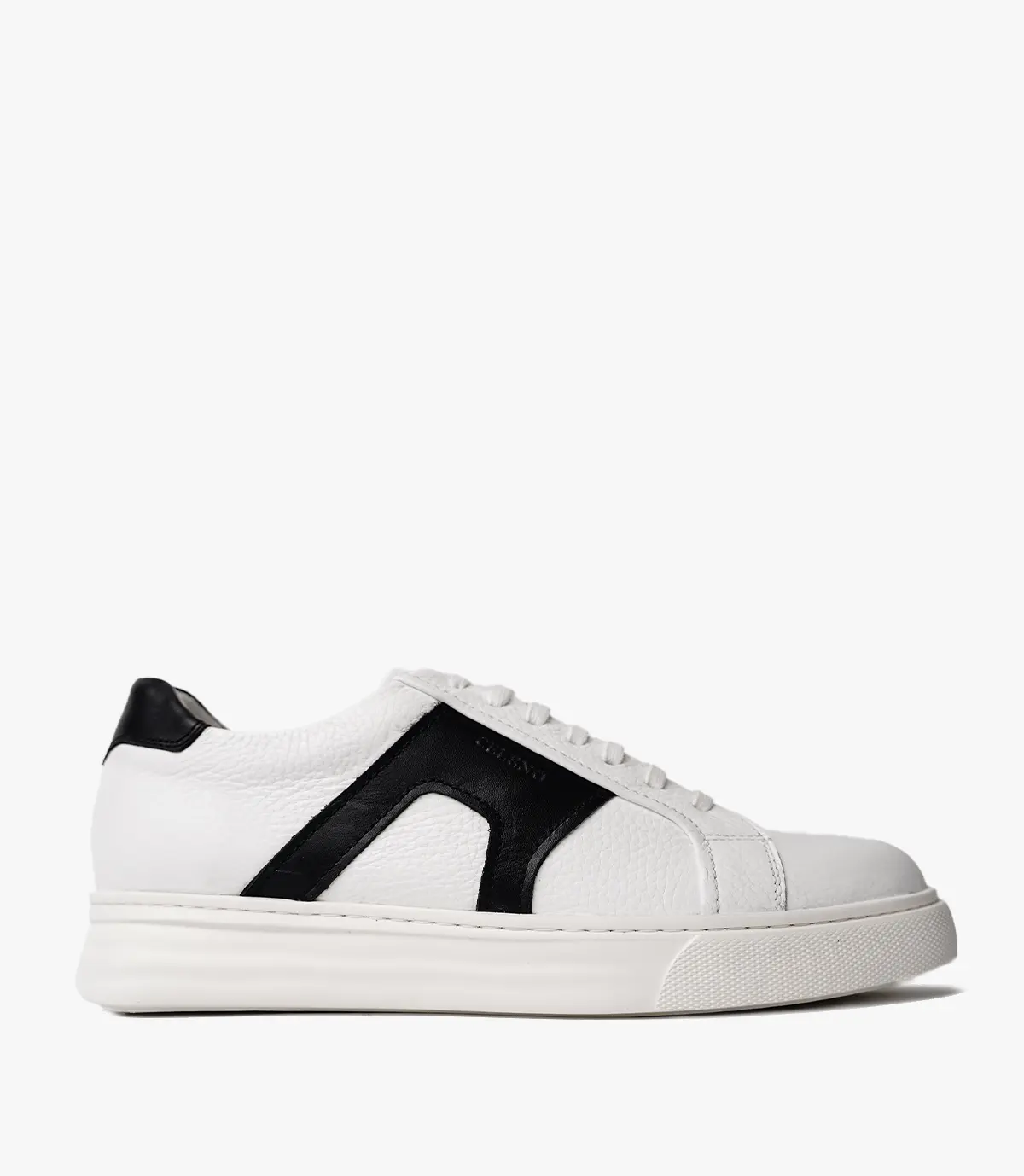 BASKET Switch En Cuir, Blanc et Noir– CL6094 Celeno