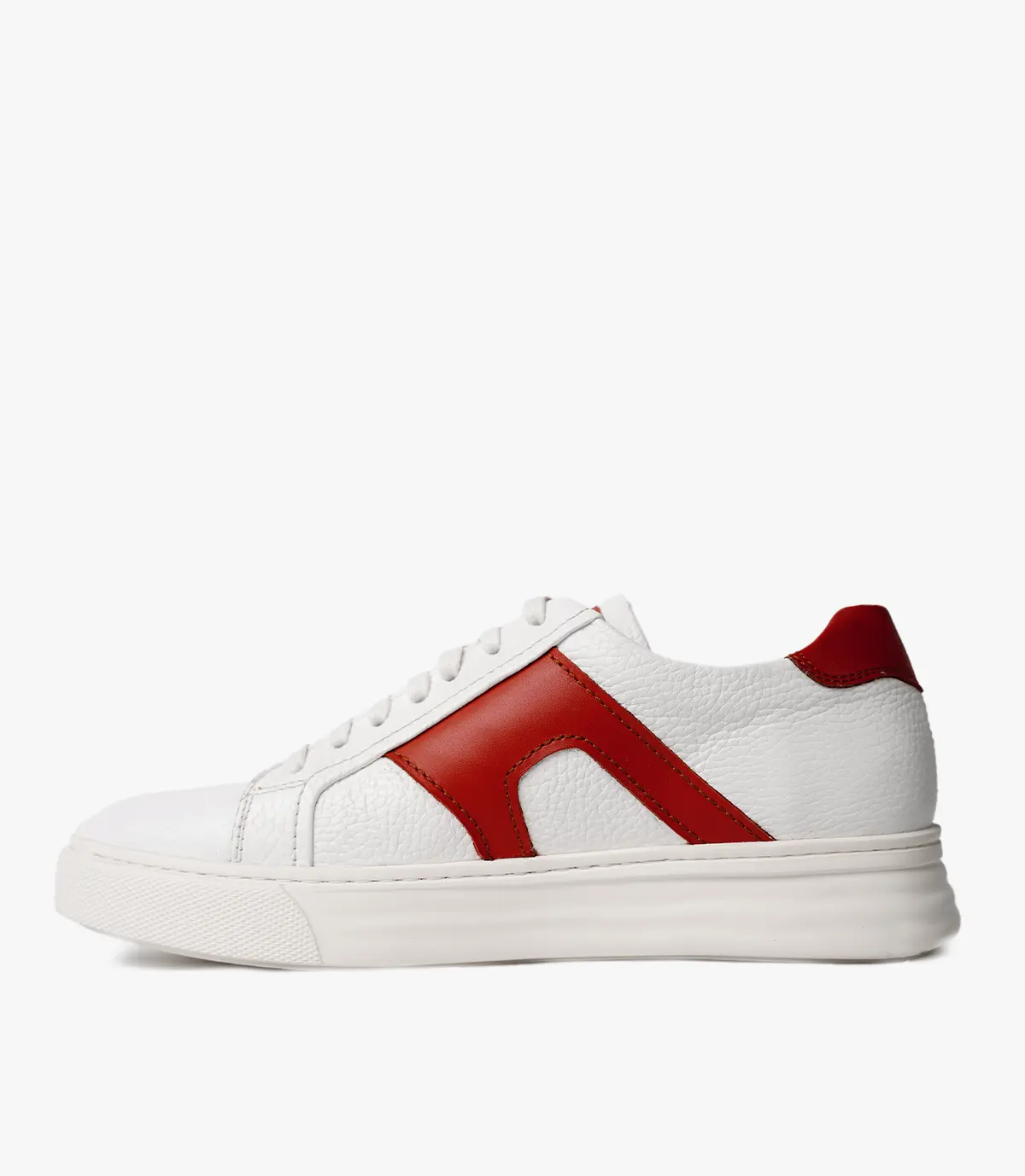 BASKET Switch En Cuir, Blanc et ORANGE– CL6094 Celeno