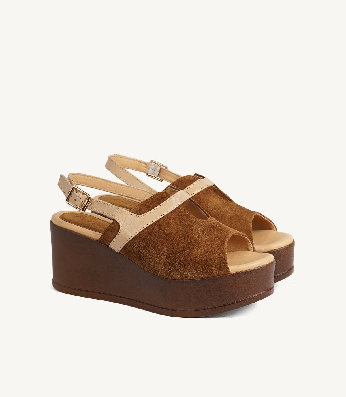 2453 Sandale ELARA ,DAIM TABAC